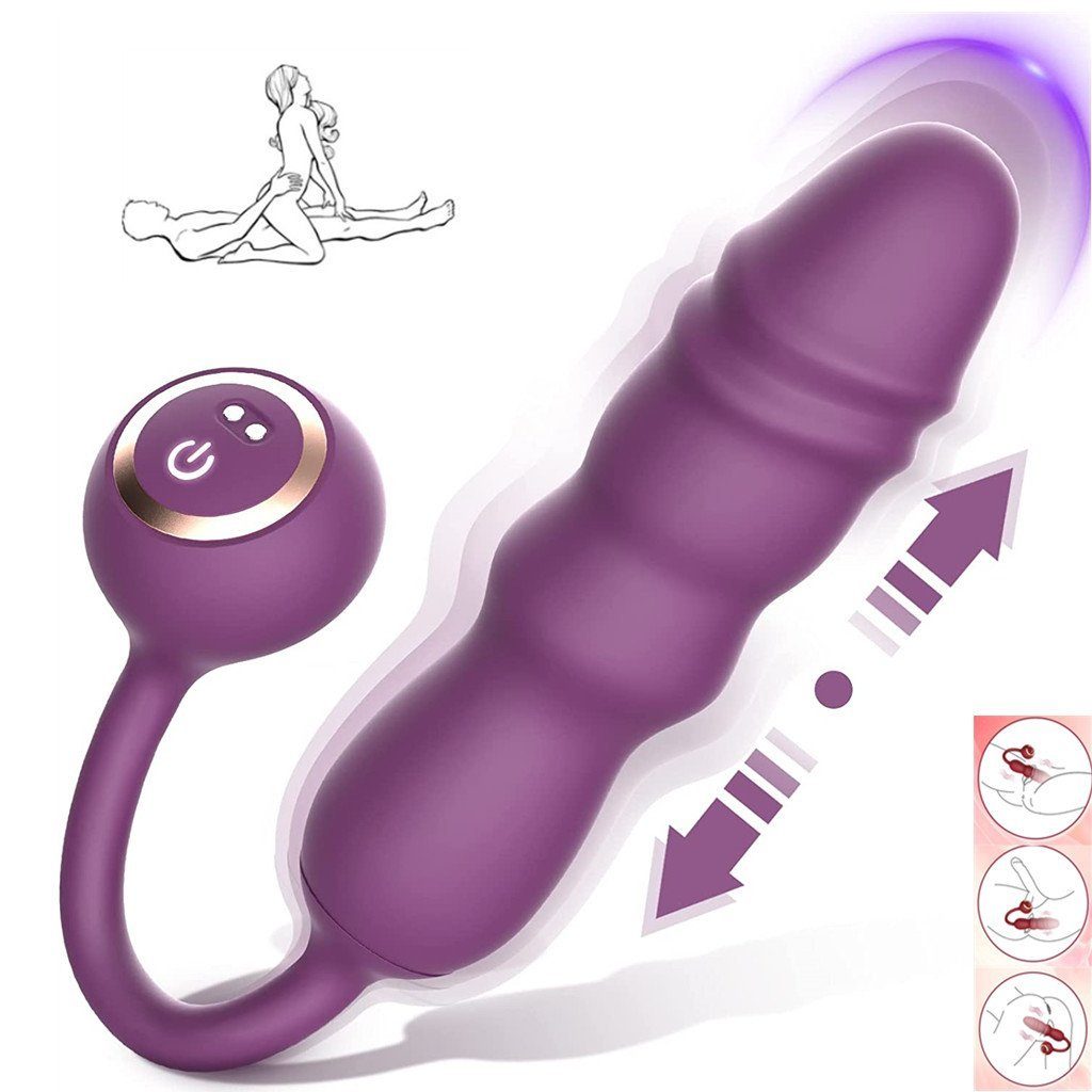 autolock G-Punkt-Vibrator Bullet Vibrator Starken Analvibrator Nippel Klitoris Stimulator, mit 9 Stoßfunktion und 10 Vibrationsmodi lila