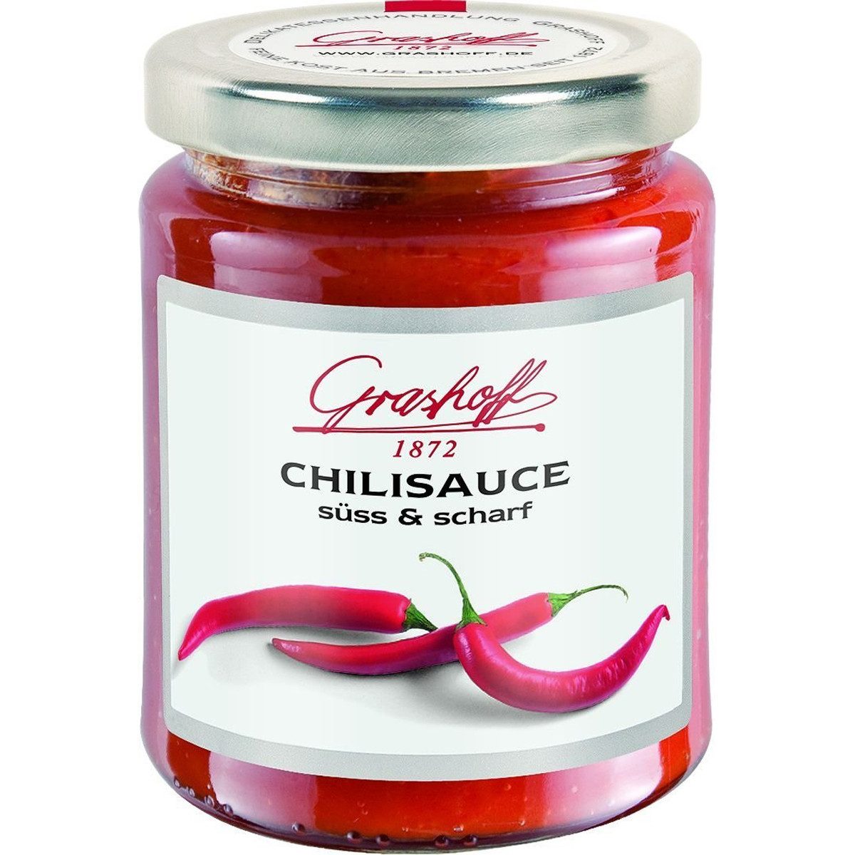 Grashoff Saucen, Grashoff Chilisauce mit roten Chilischoten und Ingwer 200ml 3er Pack