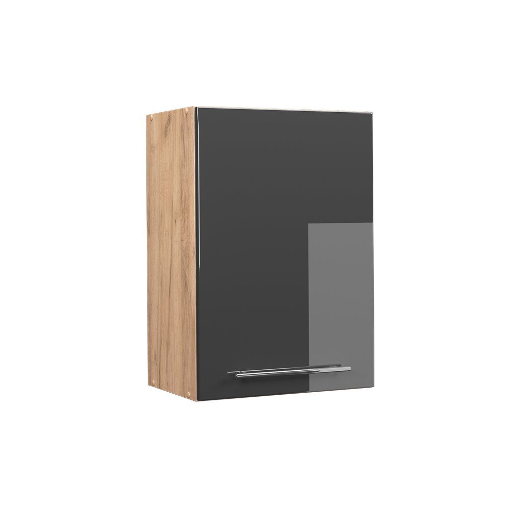 Vicco Hängeschrank Fame-Line, Anthrazit Hochglanz/Goldkraft Eiche, günstig online kaufen