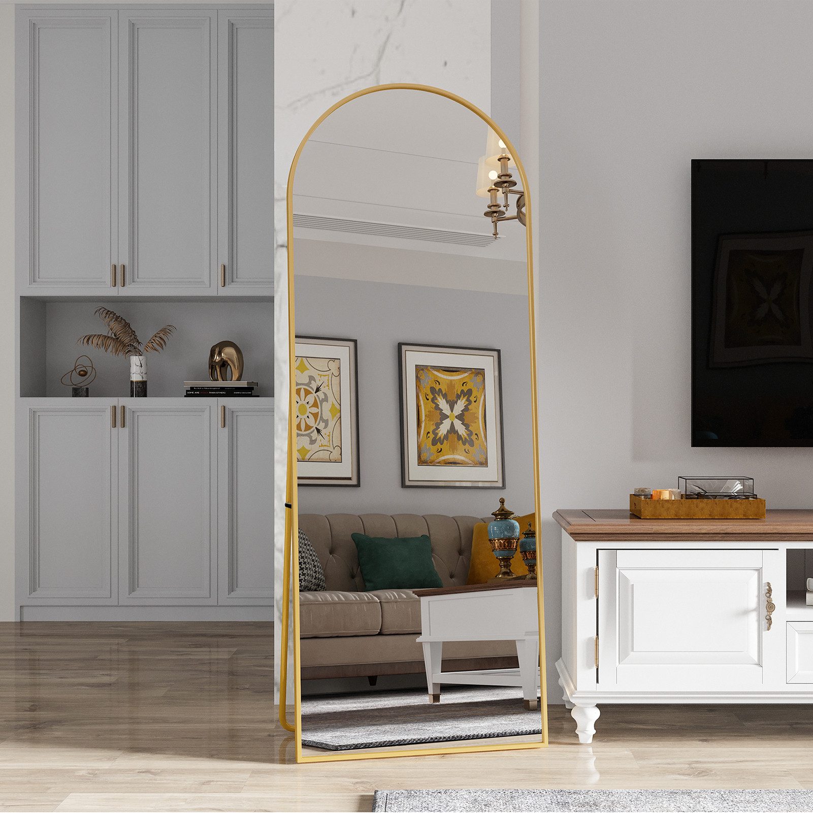 Furnishings Home Ganzkörperspiegel Oval Wandspiegel Standspiegel günstig online kaufen