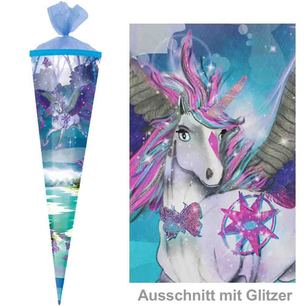 Herlitz Schultüte 85 cm Mädchen 2025 veredelt Magic Unicorn Glitzer