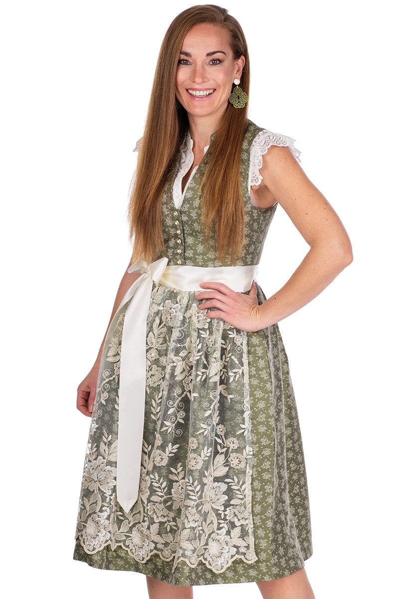 MarJo Dirndl Midi Dirndl 2tlg. - TINA - oliv/creme