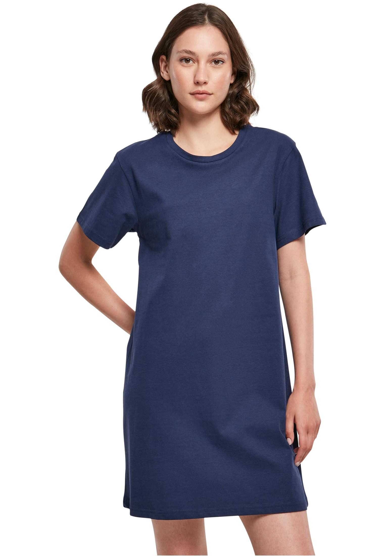 urbandreamz Jerseykleid Damen Kleid Shirt Tee Dress Shirt Mittel Lang Rundhals