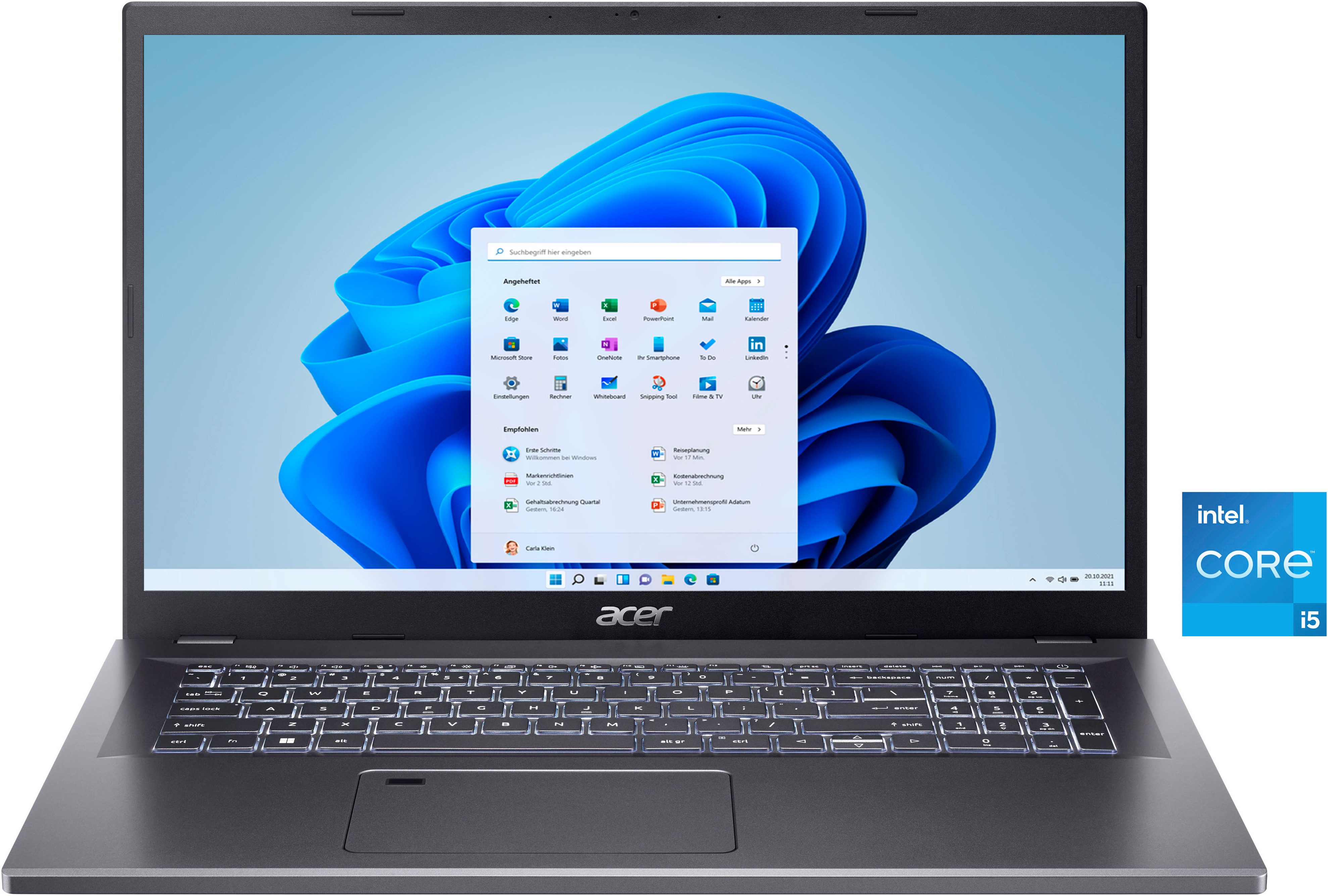 Acer Aspire 17 Notebook (43,94 cm/17,3 Zoll, Intel Core 5 120U, Intel Graphics, 512 GB SSD)