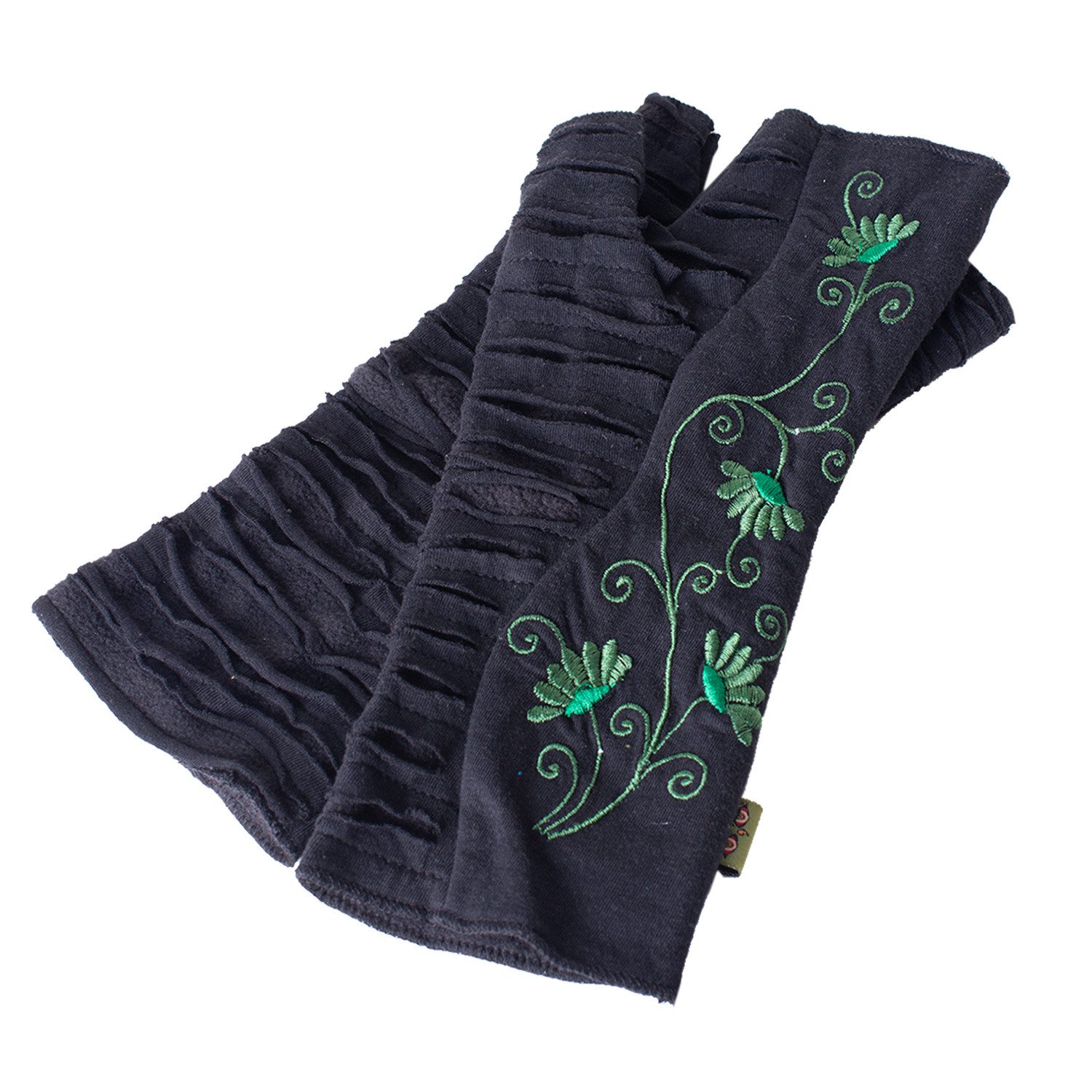 Vishes Armstulpen Warme Blumen bestickte Handstulpen, außen Baumwolle, inne günstig online kaufen