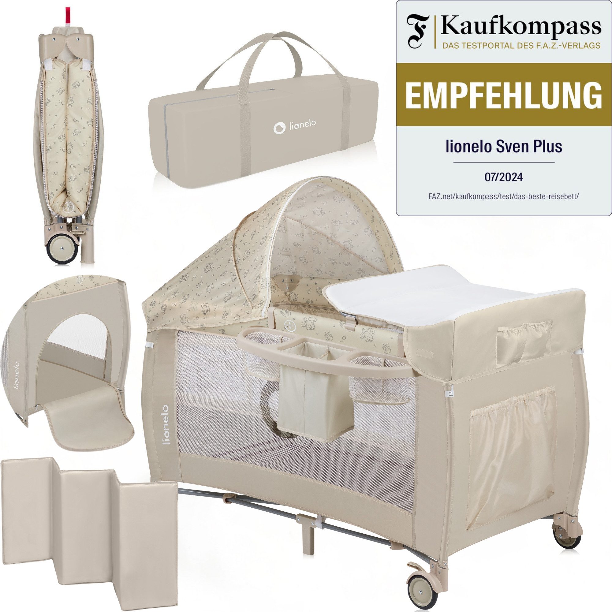 lionelo Baby-Reisebett LO-SVEN PLUS, ab Geburt günstig online kaufen