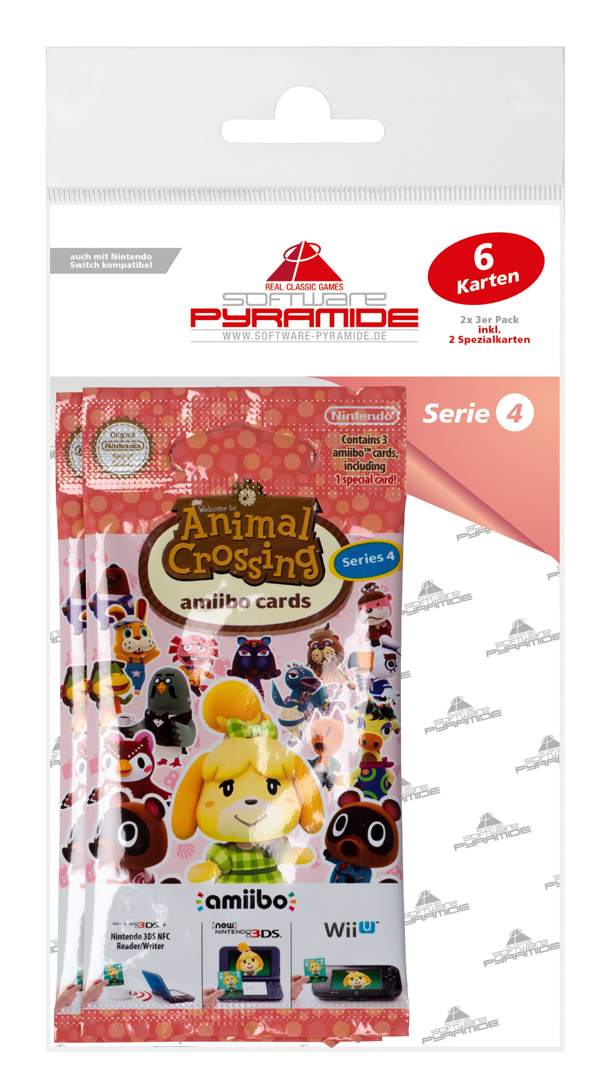 Nintendo Switch Sammelkarte amiibo Animal Crossing - Serie 4 - 2x 3 Karten (NEU & OVP)