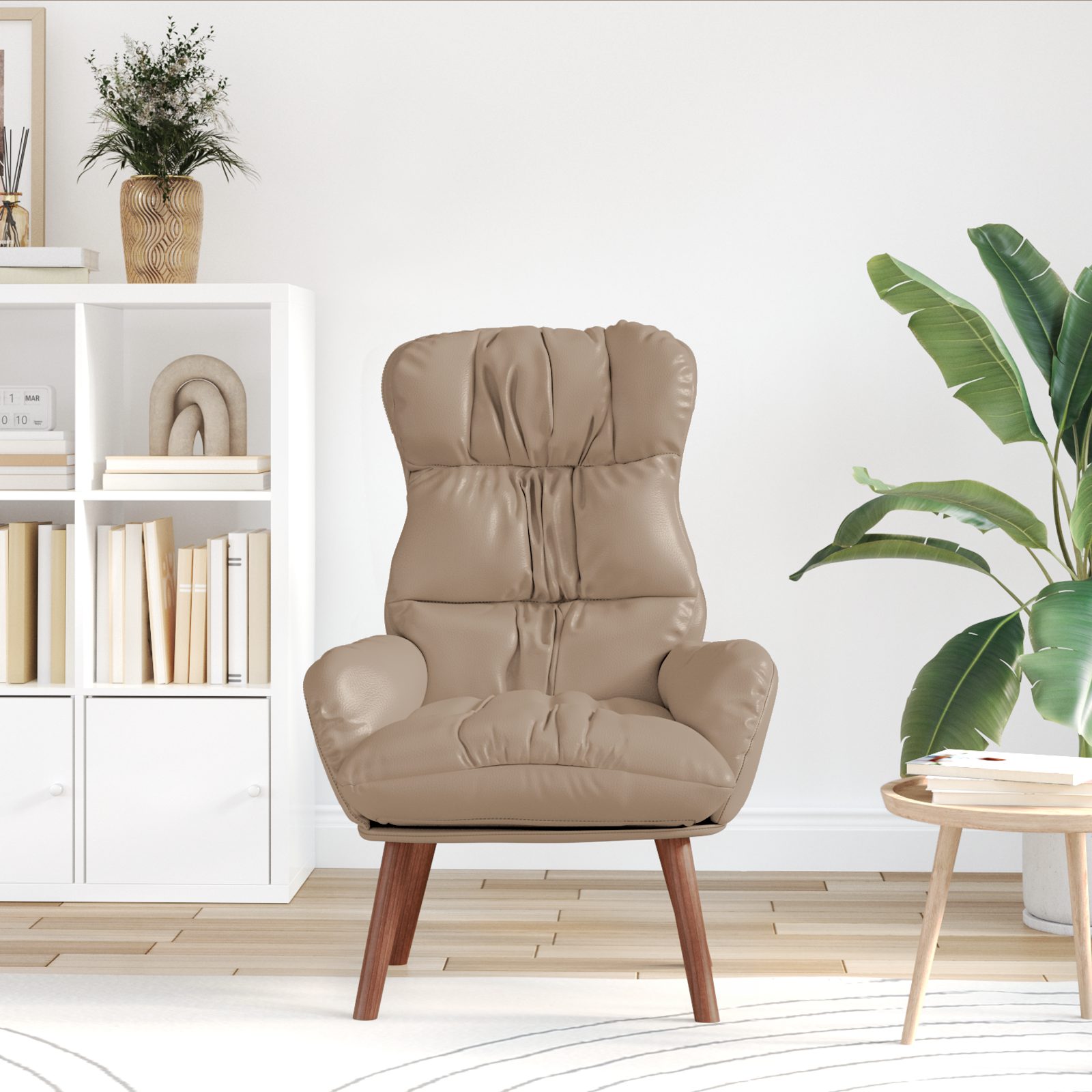 vidaXL Sessel Relaxsessel Cappuccinobraun Kunstleder (1-St) günstig online kaufen