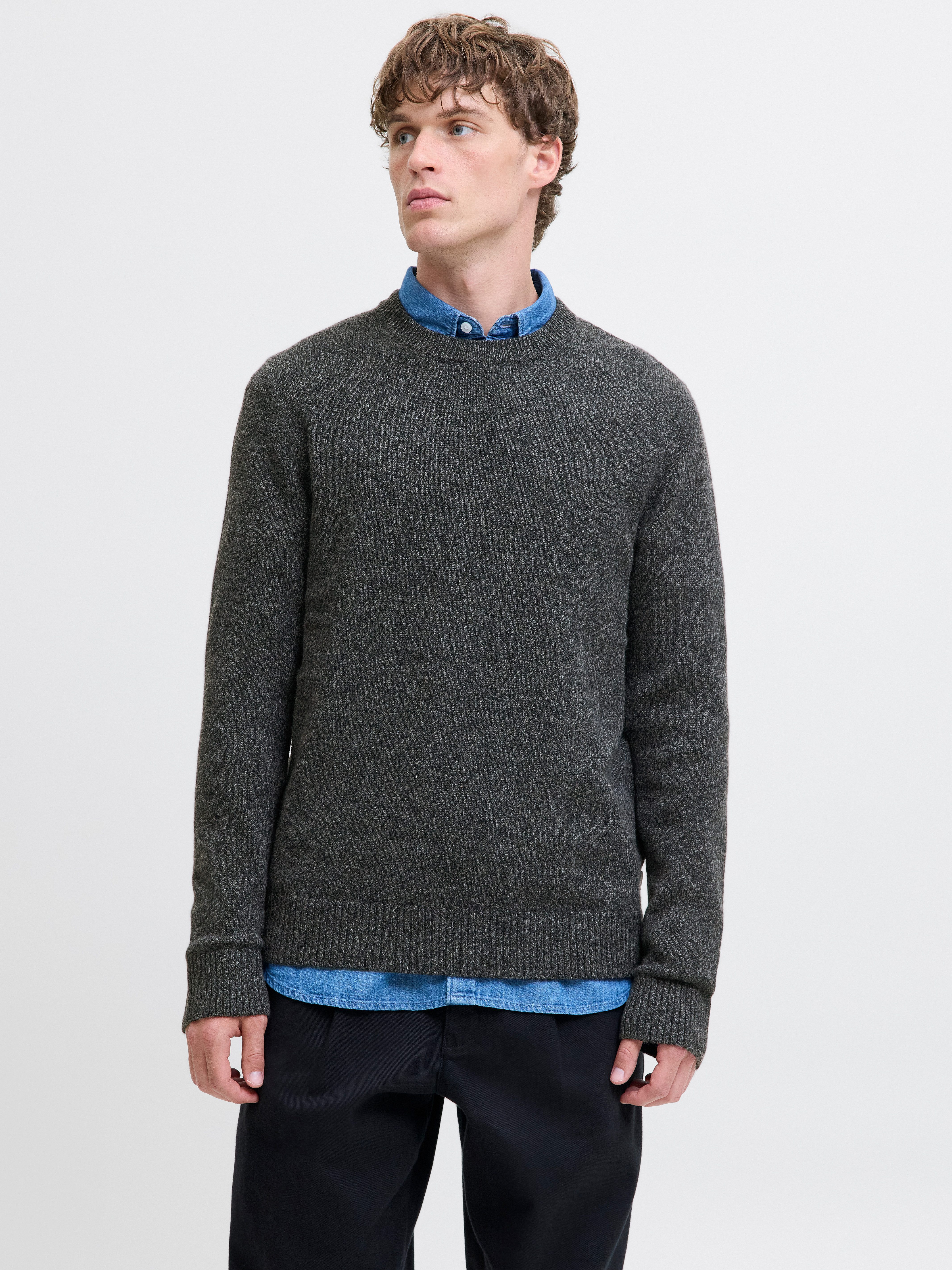 Jack & Jones Rundhalspullover JPRBLULAMBSWOOL KNIT CREW NECK günstig online kaufen