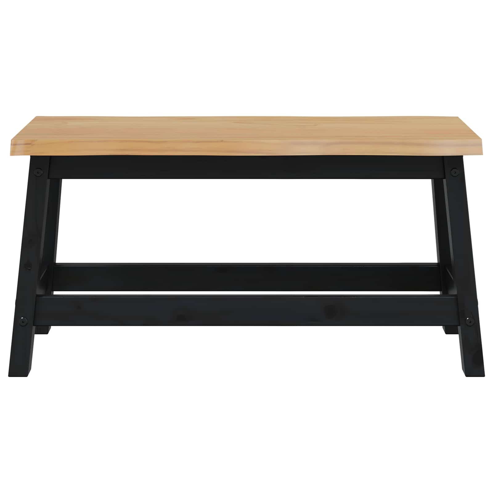 vidaXL Essbank Esstischbank EKAI Schwarz 91,5 x 29 x 45,5 cm (1-St)