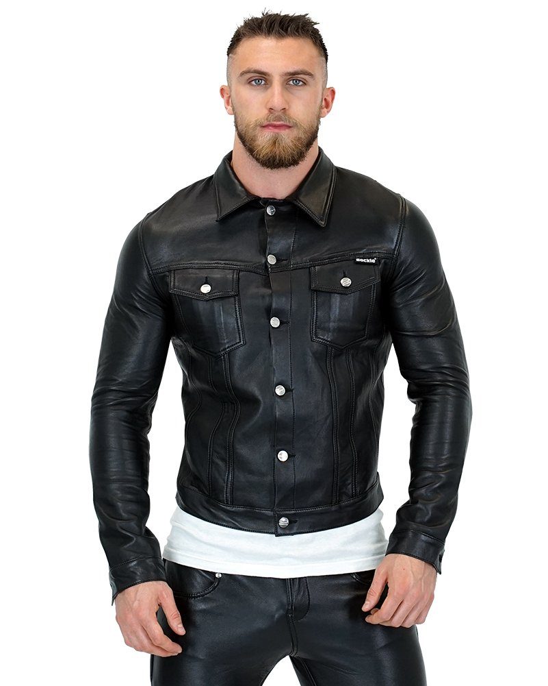 Lederjacke Bockle® STRETCH Jeans Jacket Button