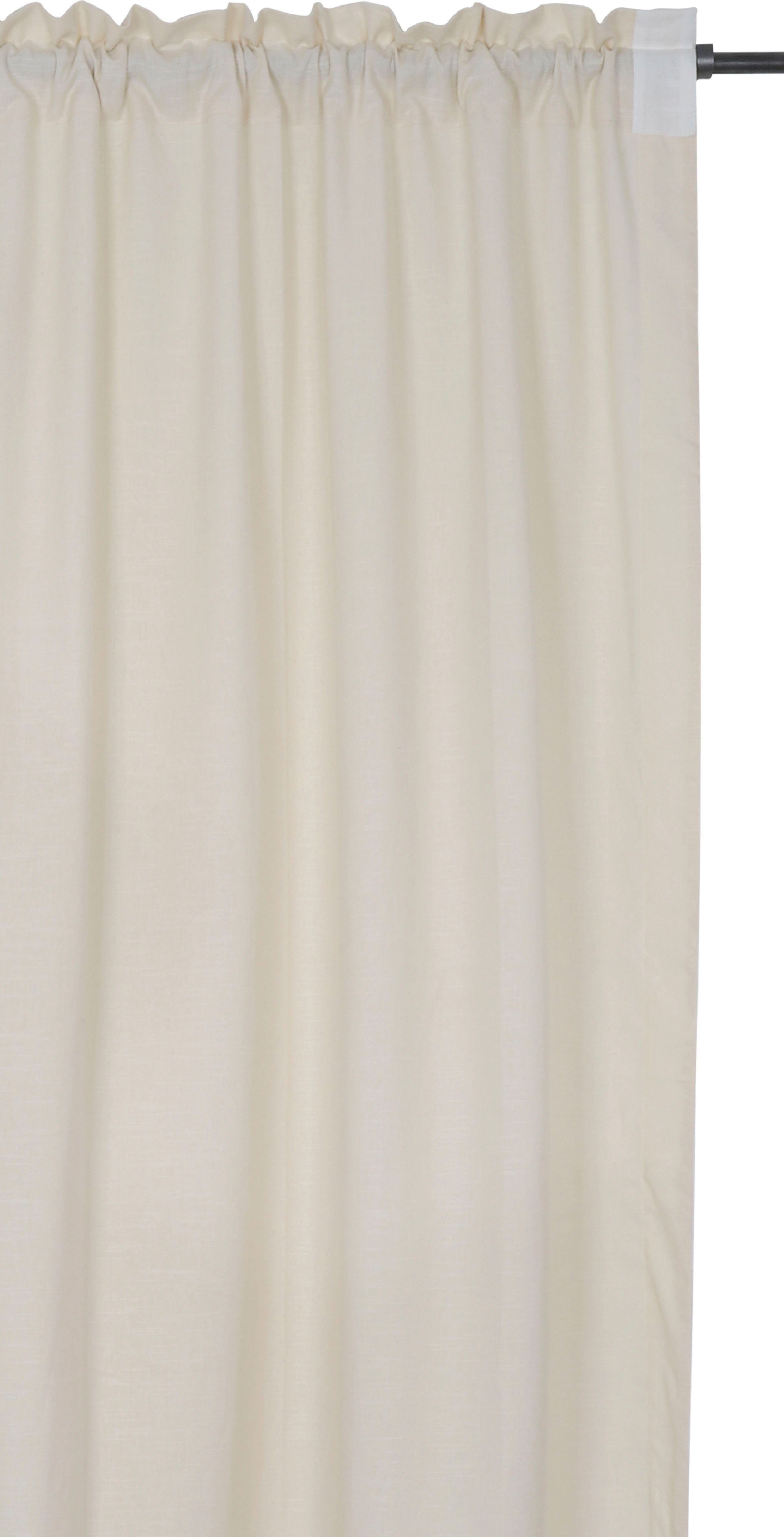 Vorhang Matias, andas, Stangendurchzug monochrom, St), beige/weiß blickdicht, (1 verschiedene blickdicht, Größen