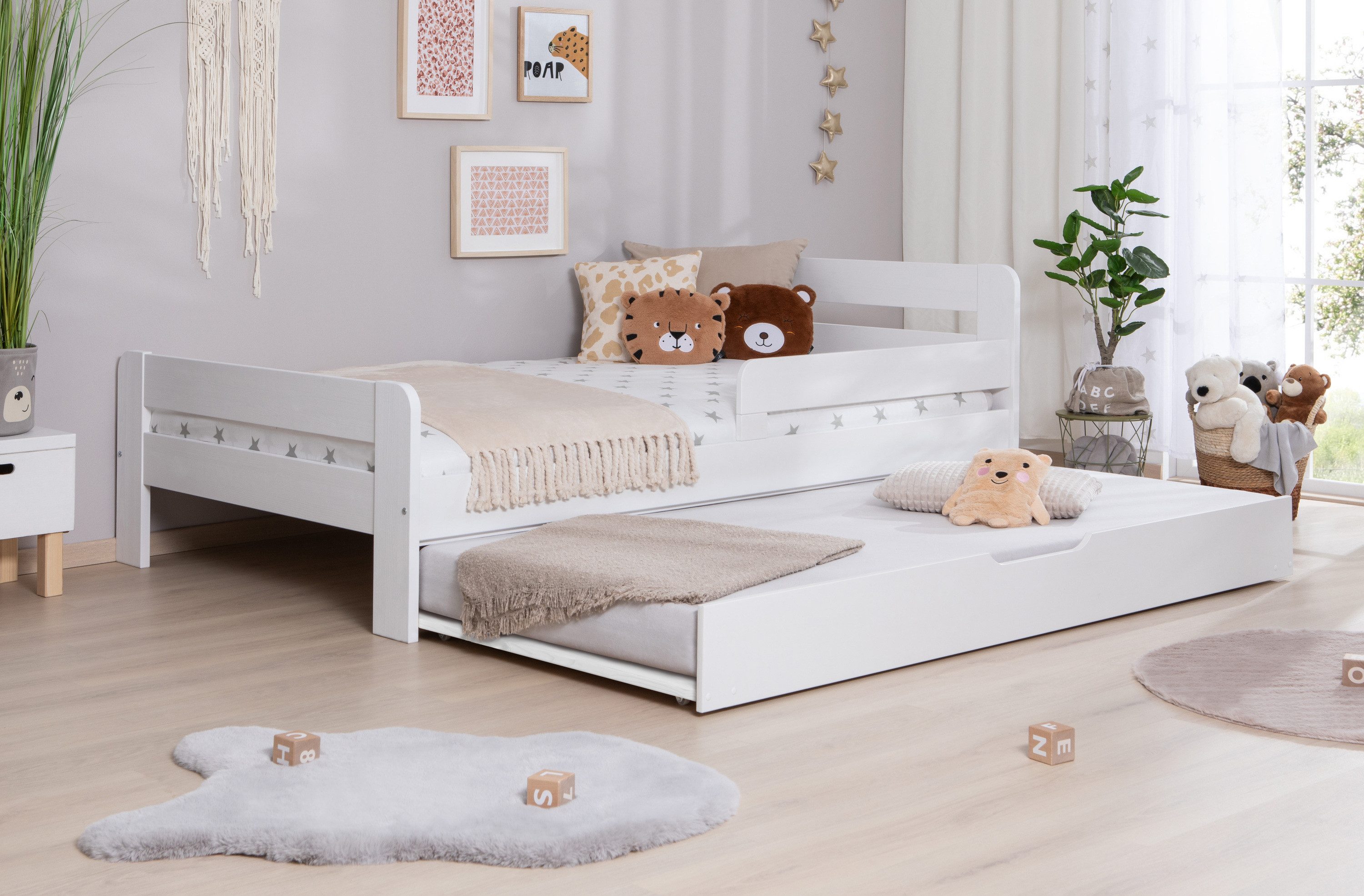 Ticaa Bettgestell Einzelbett Kinderbett Jugendbett "Bennet" günstig online kaufen