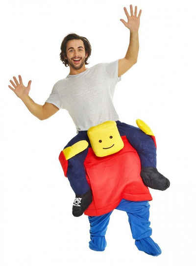Morphsuits Kostüm Carry Me Minifigur, Huckepack Kostüm für Männer & Frauen
