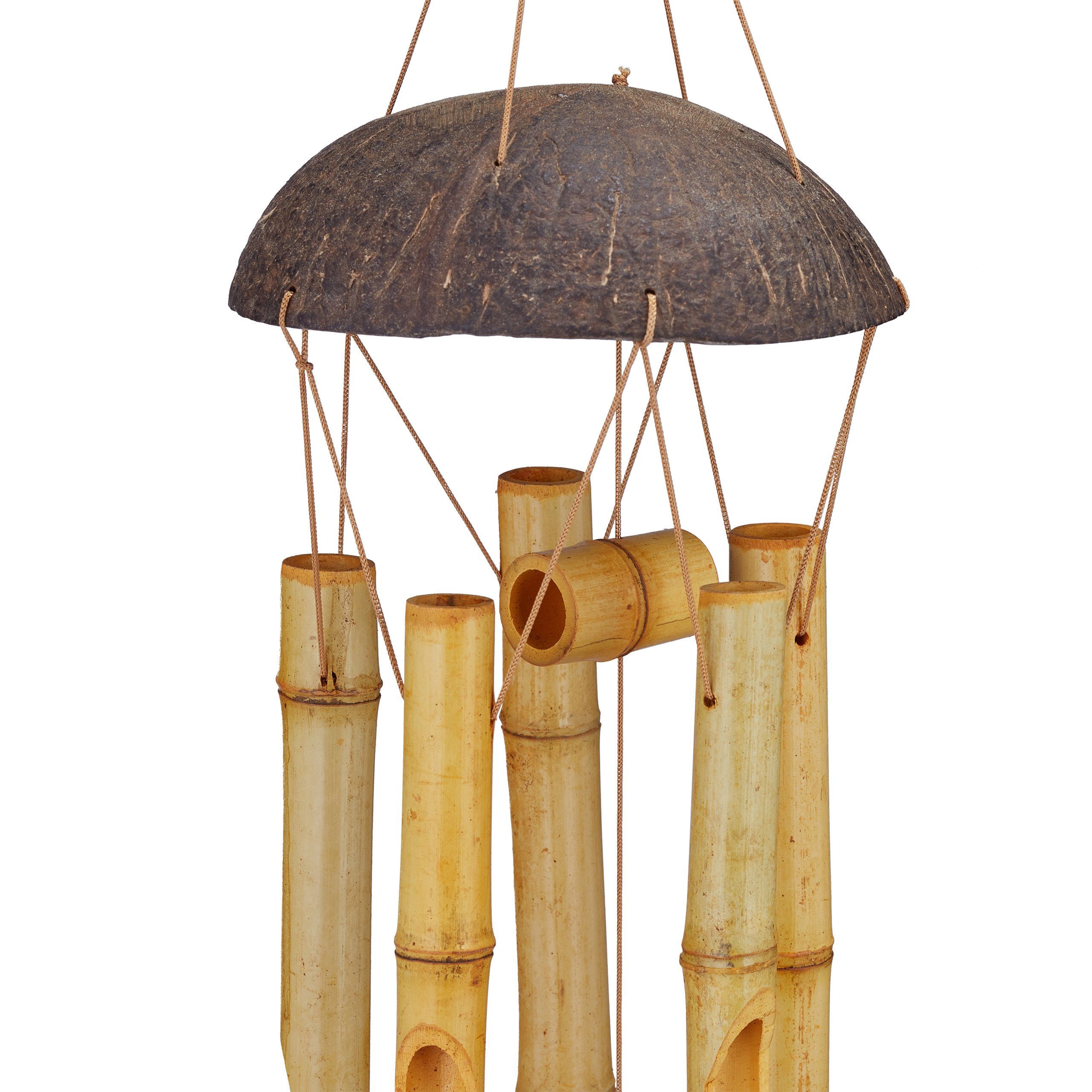 relaxdays Windspiel Windspiel aus & Bambus Kokos