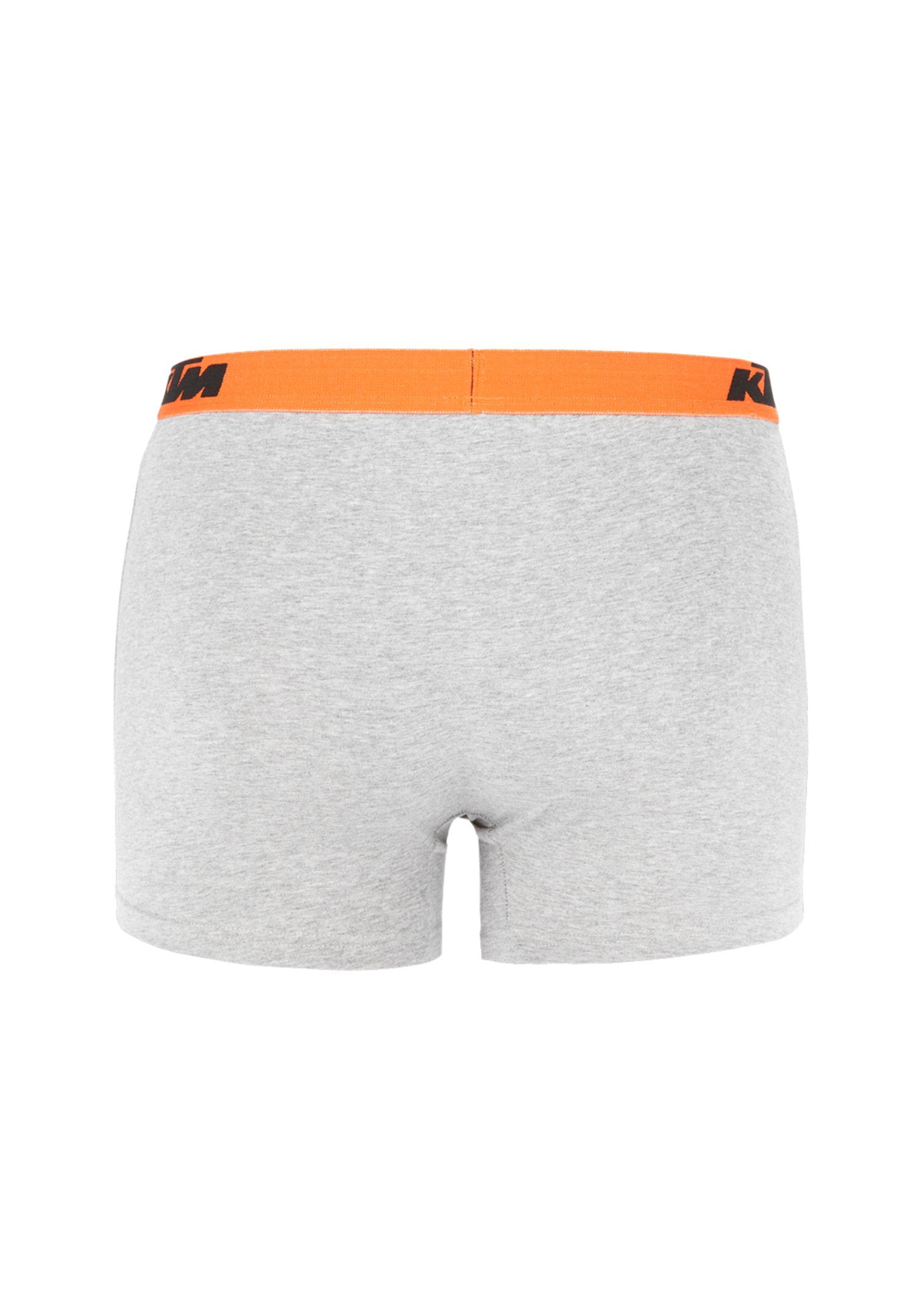 Grey KTM Dark Grey2 / (2-St) Cotton Boxer X2 Man Light Boxershorts Pack