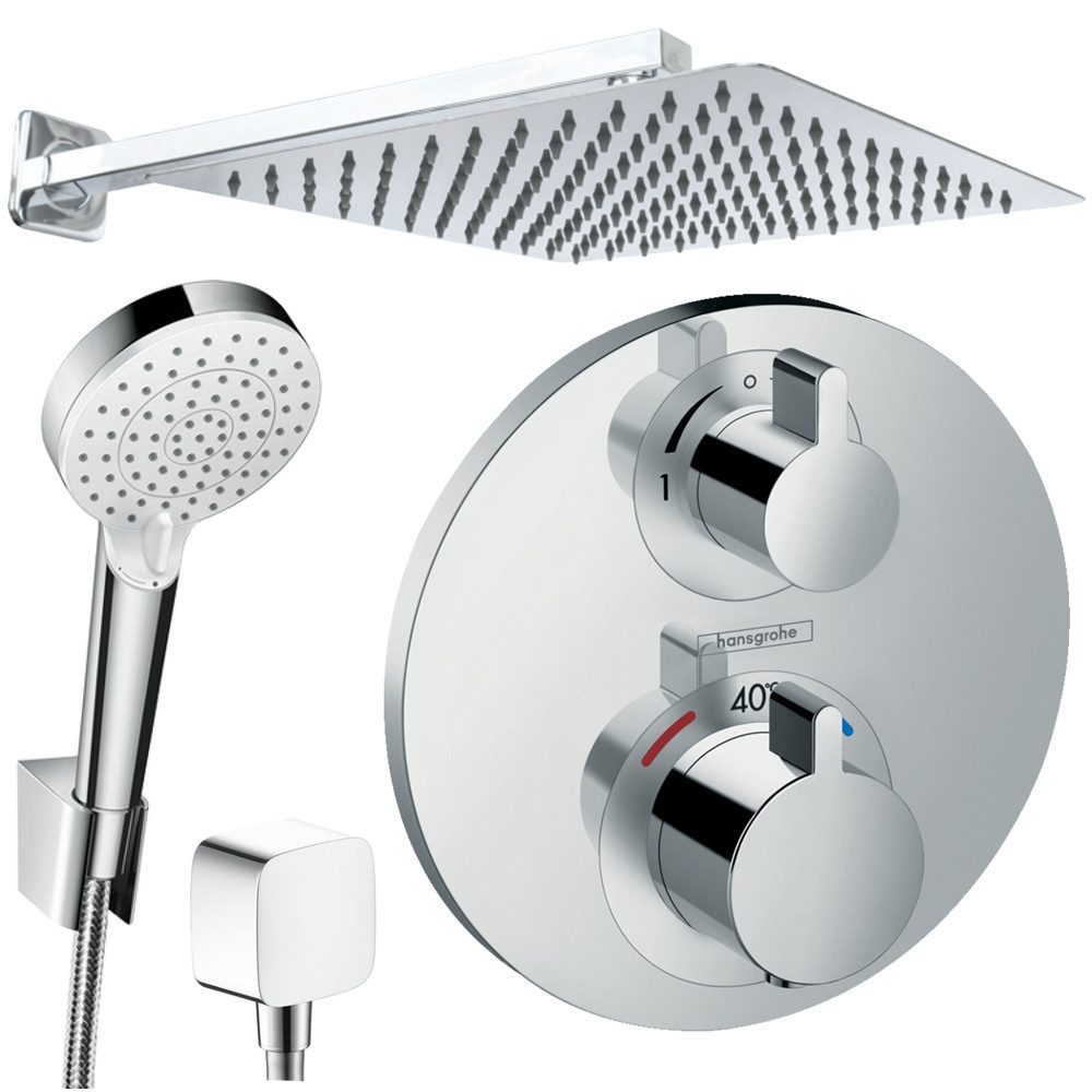Hansgrohe und Jowi Duscharmatur Unterputz Duschsystem mit Kopfbrause, Ecost günstig online kaufen