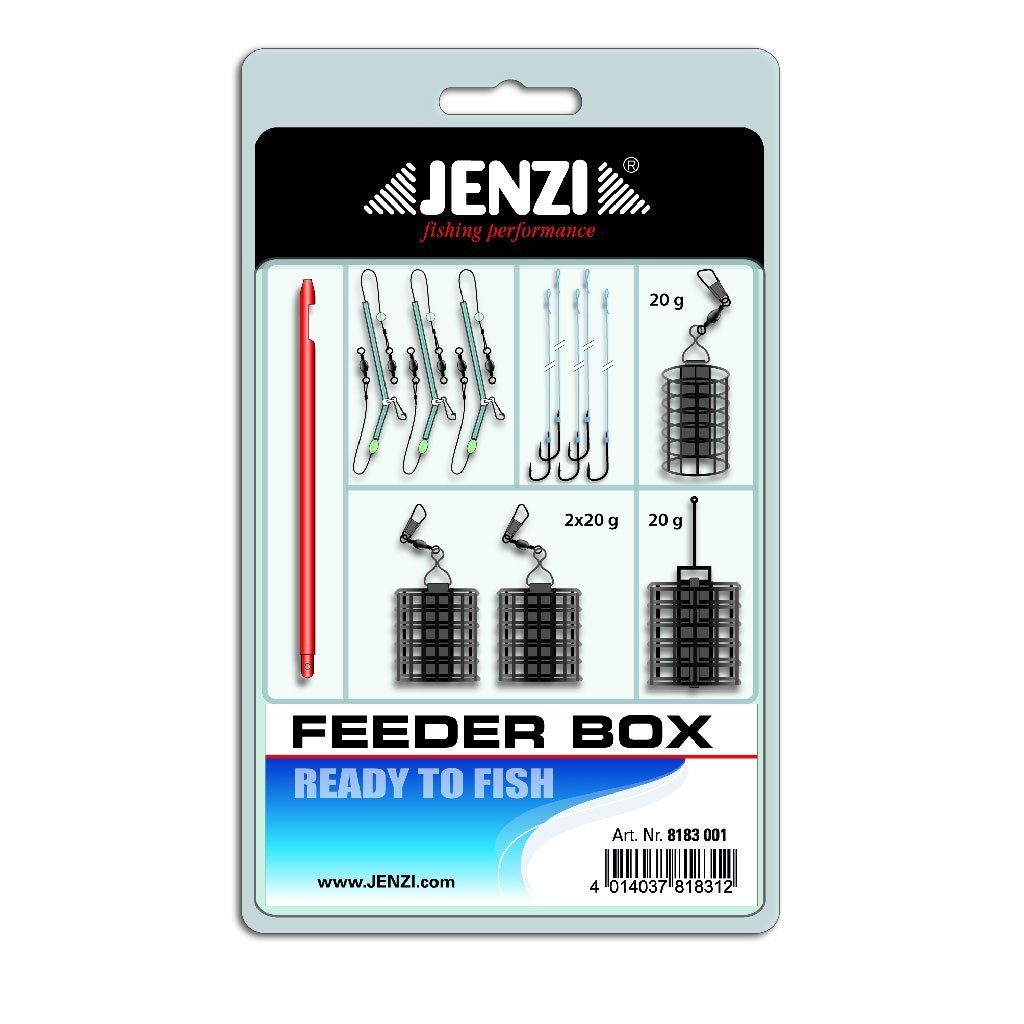 Kunstköder Jenzi Grundangeln Set Feeder Box