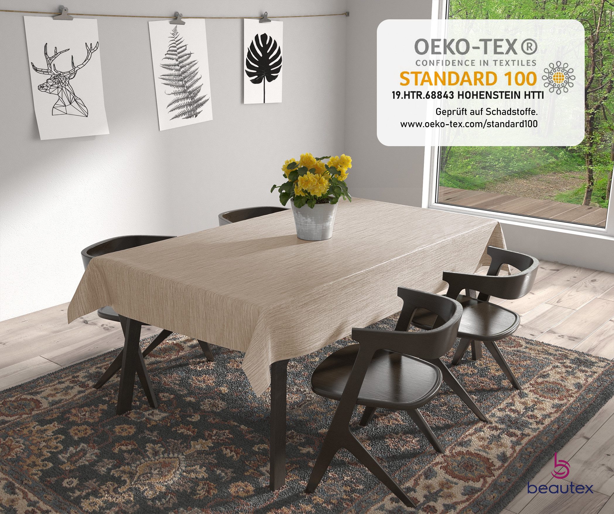 Beautex Tischdecke Wachstuchtischdecke rund oval eckig, Georginias Wachstuch Tischdecke (1-tlg)