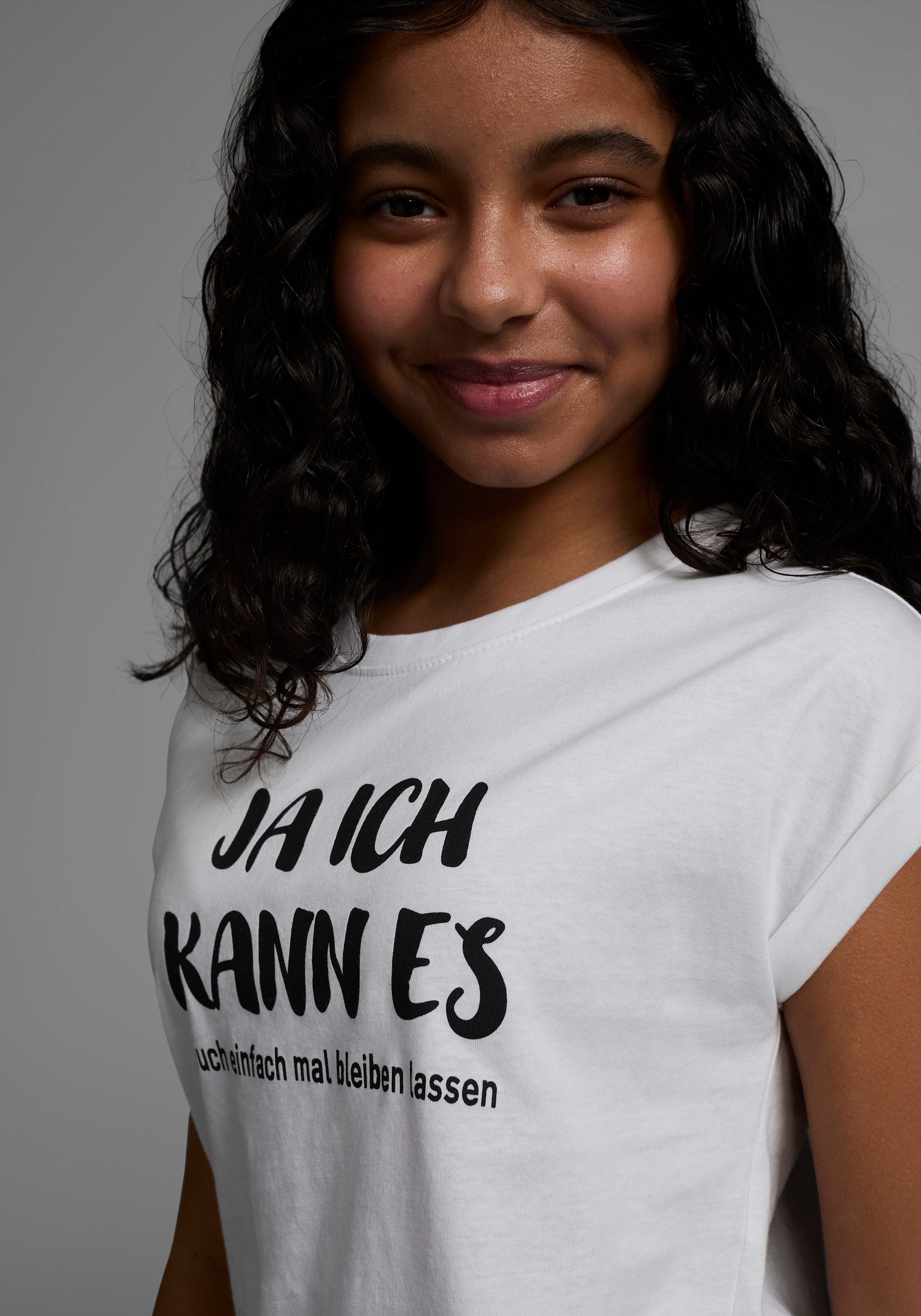 KIDSWORLD T-Shirt Ja ich kann es ... Kurzarm, bequeme Passform, mit coolen Statements