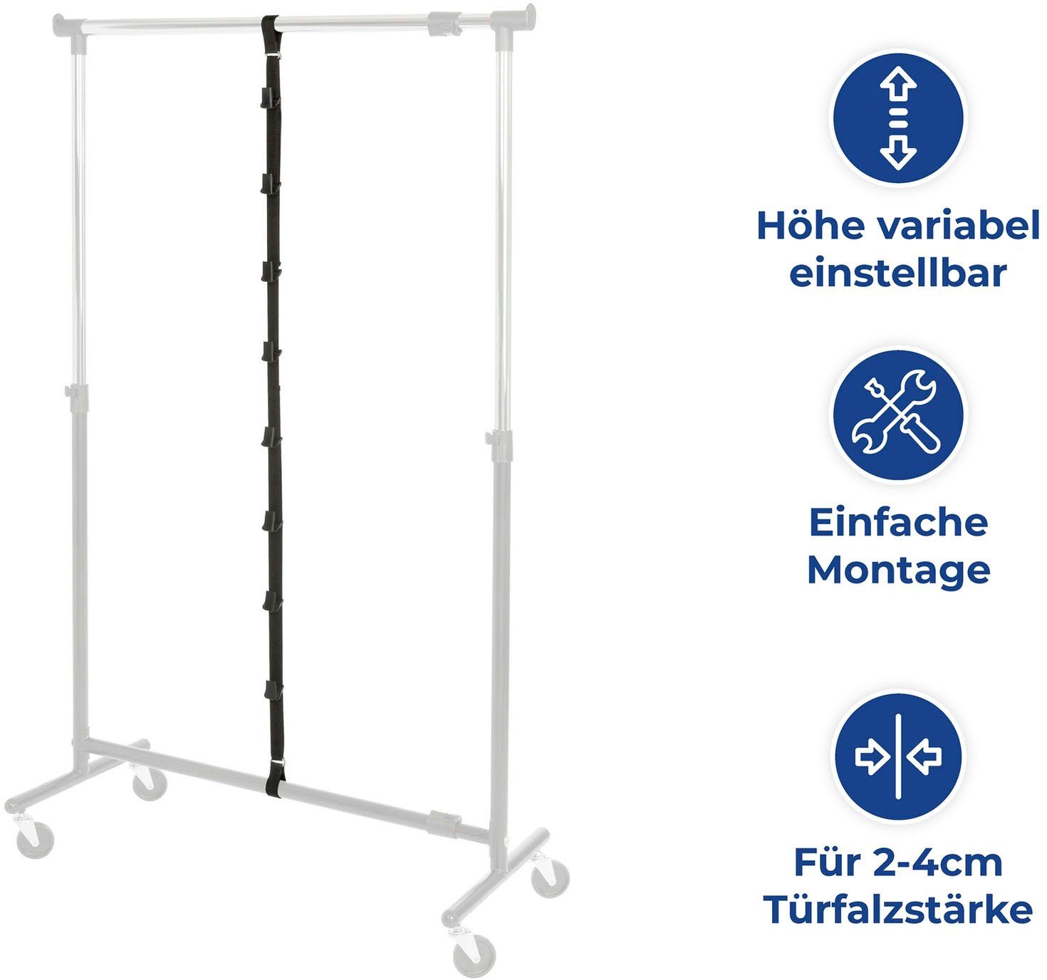 Maximex Türregal Taschengarderobe, Set 2-tlg., für 8 Taschen, zum Einhängen an Türen mit Türbreiten von 2 - 4 cm – Bild 4 von 5