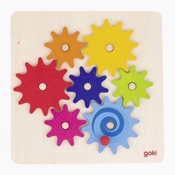 goki Lernspielzeug Zahnradspiel nach Art Montessori, So kreativ, verspielt muss Lernen sein.