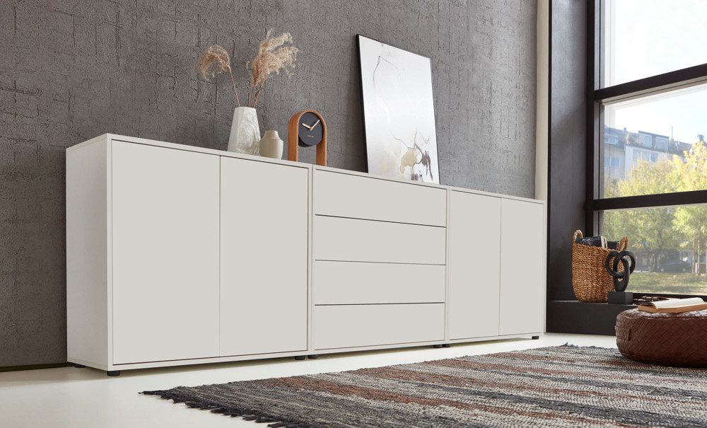 BMG Möbel Sideboard Mailand Set 5 (Kommode Anrichte Aktenschrank), 2x Schuh günstig online kaufen