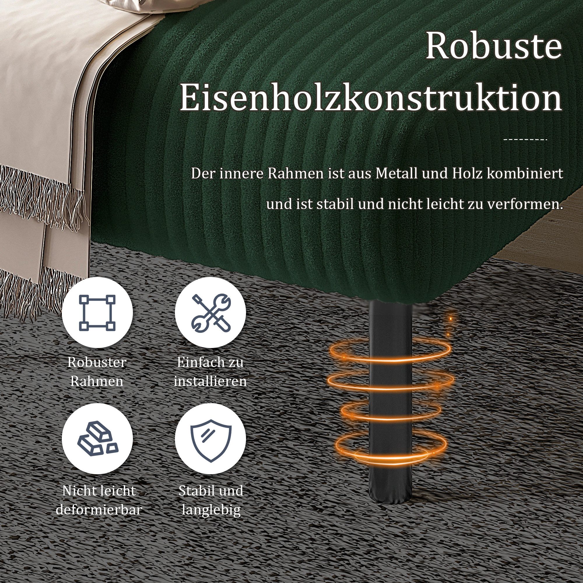 Celya Sessel Relaxsessel Polsterstuhl Loungesessel, Cordstoff (1-St, 67x75x79 cm, Armlehnen mit Seitentaschen auf beiden Seiten), geeignet für Wohnzimmer, Schla – Bild 5 von 5