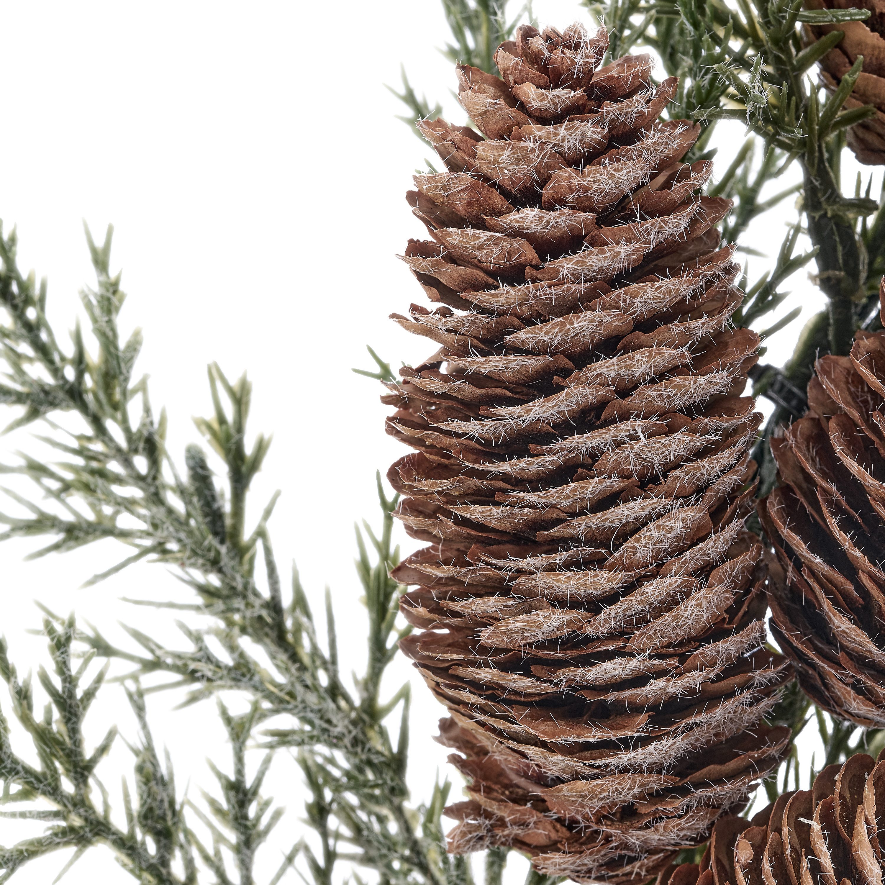 Kunstkranz Koniferenkranz, Weihnachtskranz ca.40cm, OTTO home, Höhe 8 cm, mit vielen Zapfen, gefrostete, leicht geeiste Optik – Bild 2 von 2