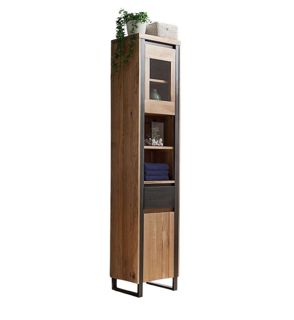 Hochschrank Badhochschrank 45x190cm 'Taipeh' Wildeiche massiv
