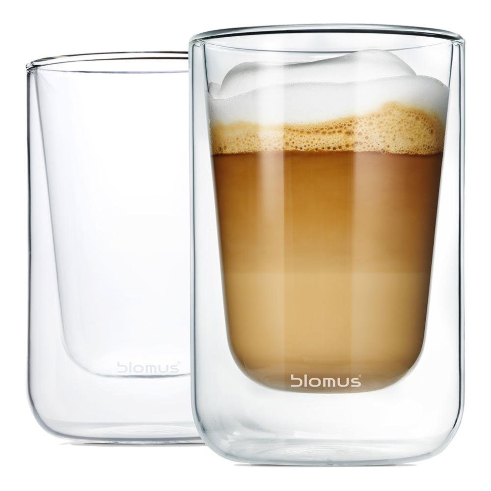 blomus Glas Nero CappuccinogläserSet 2tlg. ThermoCappuccinogläser Cappuccinobecher, Glas