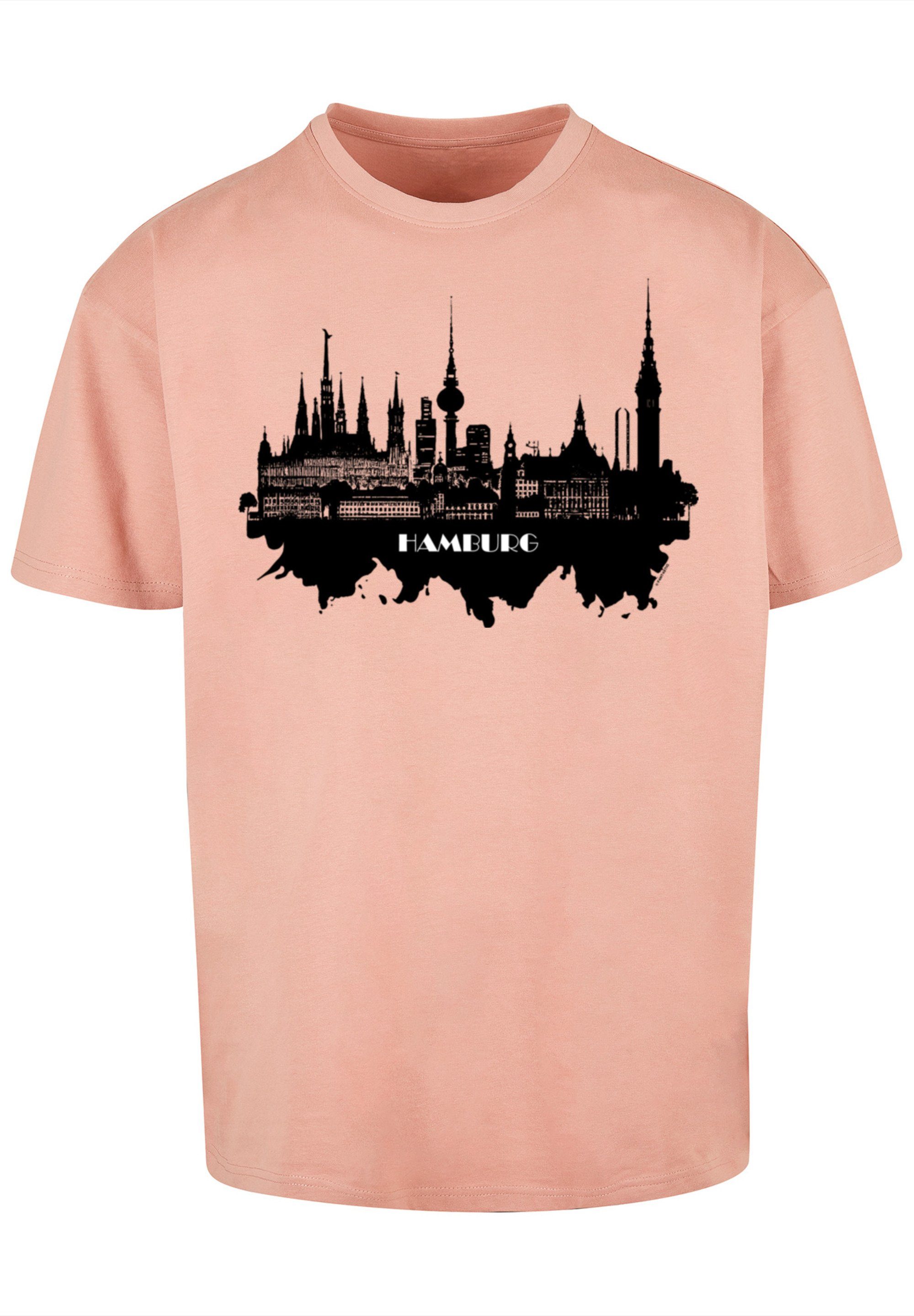 Cities - skyline amber F4NT4STIC Print T-Shirt Hamburg Collection
