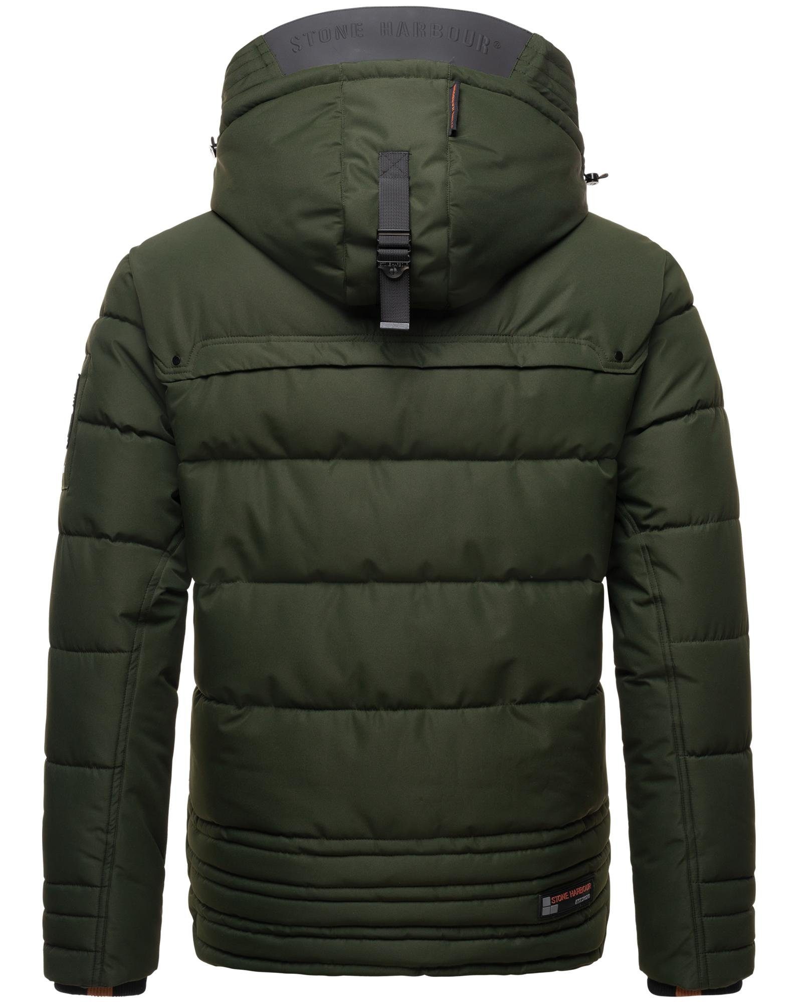 Stone Harbour Steppjacke Witas gesteppte Herren Winterjacke mit abnehmbarer Kapuze