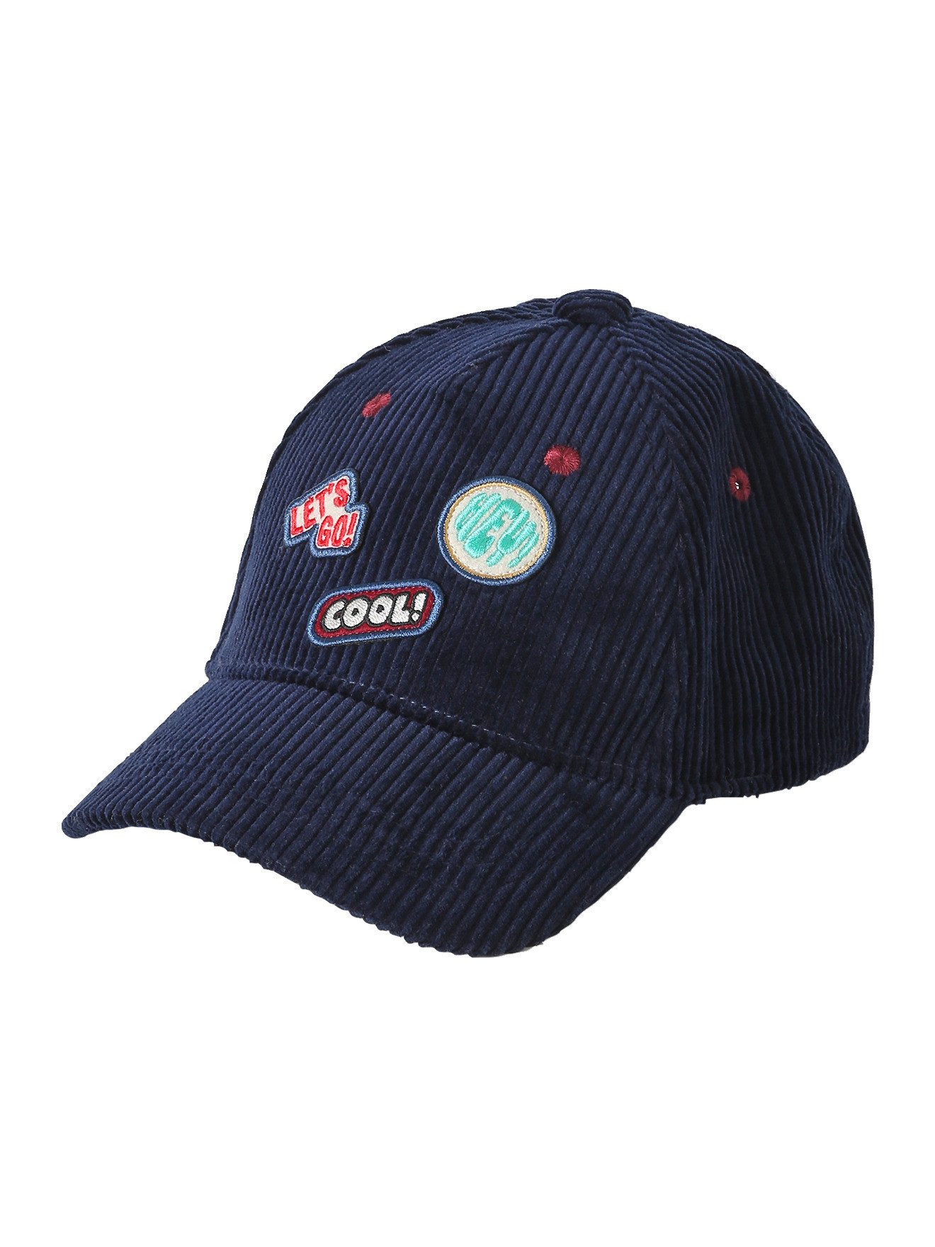 vertbaudet Beanie Kinder Cap aus Cord mit Aufnähern