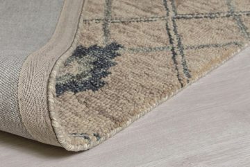 Wollteppich Diego, FLAIR RUGS, rechteckig, Höhe: 40 mm, fußbodenheizungsgeeignet, aus 100% Wolle, mit Quasten, Boho Look
