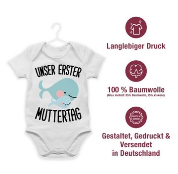 Shirtracer Shirtbody Unser erster Muttertag Wale (1-tlg) Muttertagsgeschenk