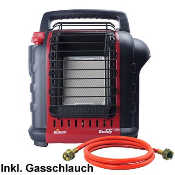 BlueCraft Heizstrahler Mr. Heater Portable Buddy Infrarot-Heizer inkl. Gasschlauch Gas-Heizer, Camping-Heizung für Gaskartuschen und Propan-Gasflaschen 5kg, 11kg