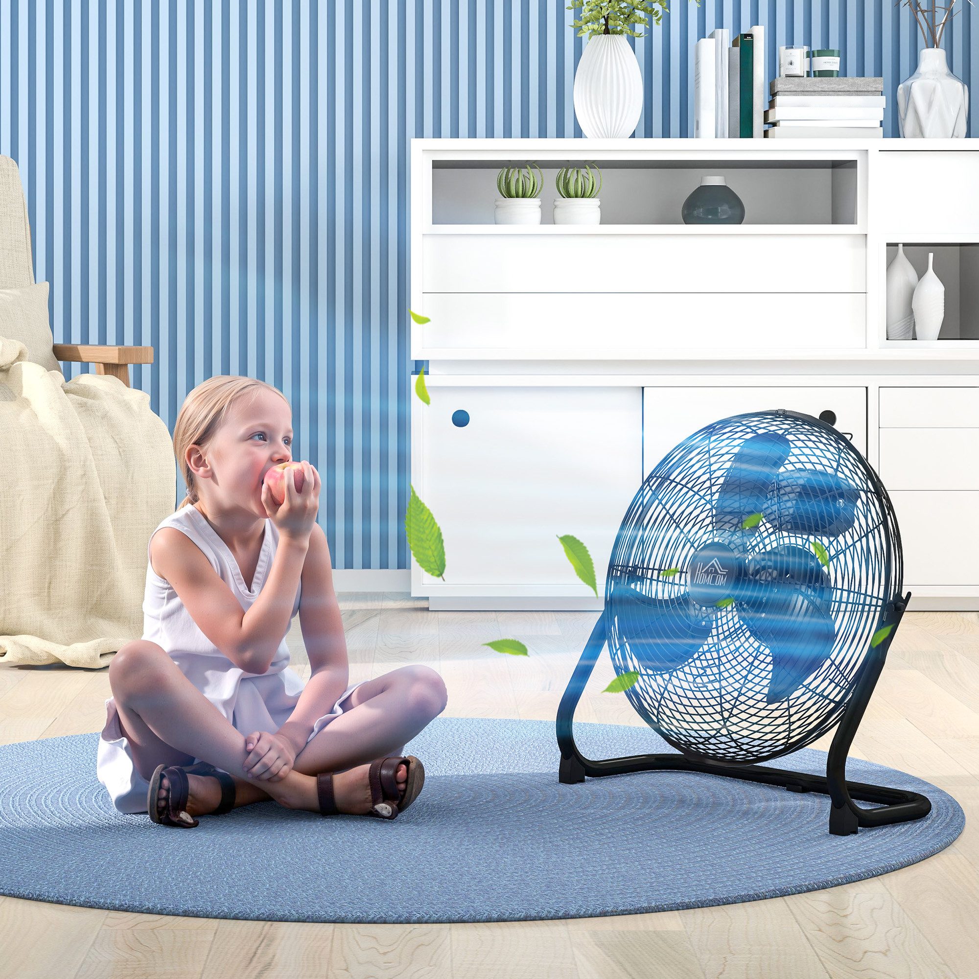 HOMCOM Bodenventilator mit 4 Geschwindigkeitsstufen, um günstig online kaufen