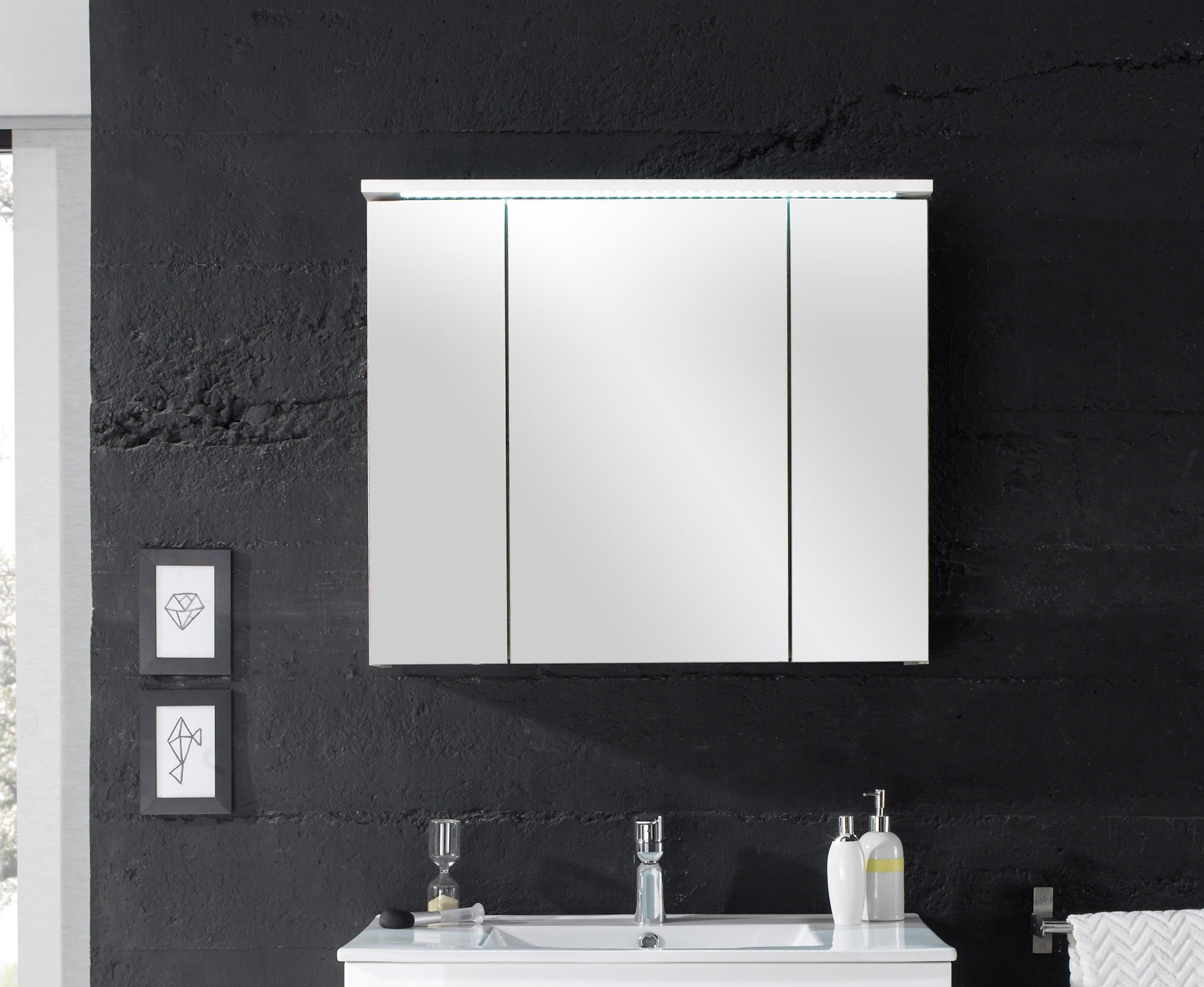 Badezimmerspiegelschrank 80 x 68 x 23 cm (B/H/T)