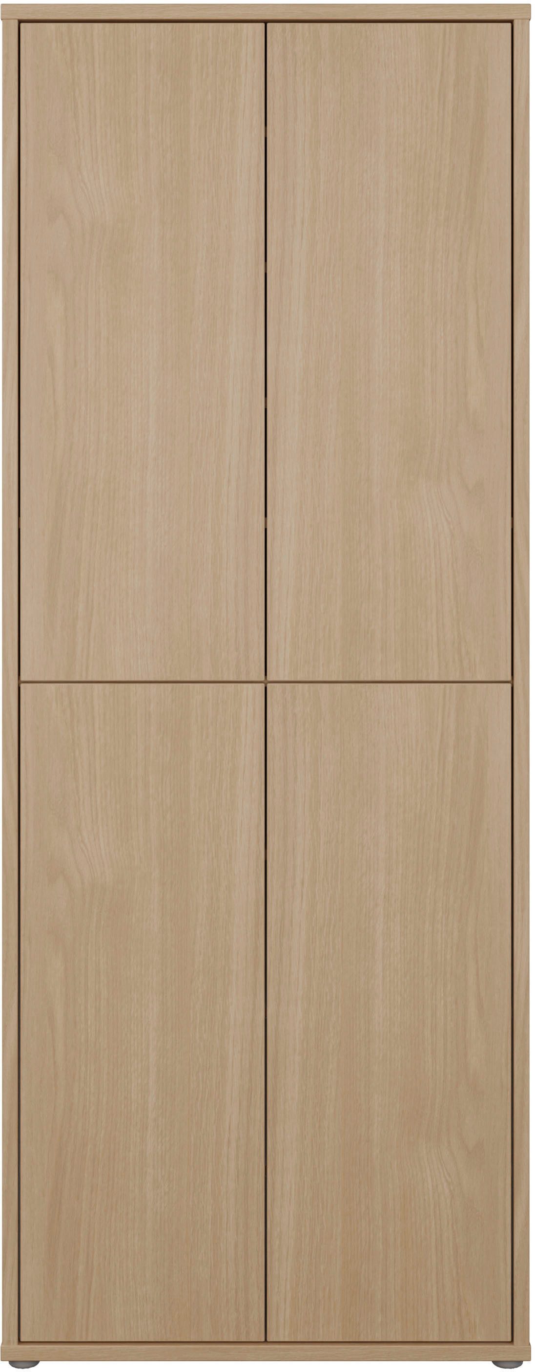 FORTE Schuhschrank Alice Springs, Schuhschrank, Höhe 191,9 cm, 4 Türen, viel Platz (B/H/T 74,5/191,9/34,9 cm) Stauraumschrank, Mehrzweckschrank, Breite 74,5 cm, mit 8 Böden