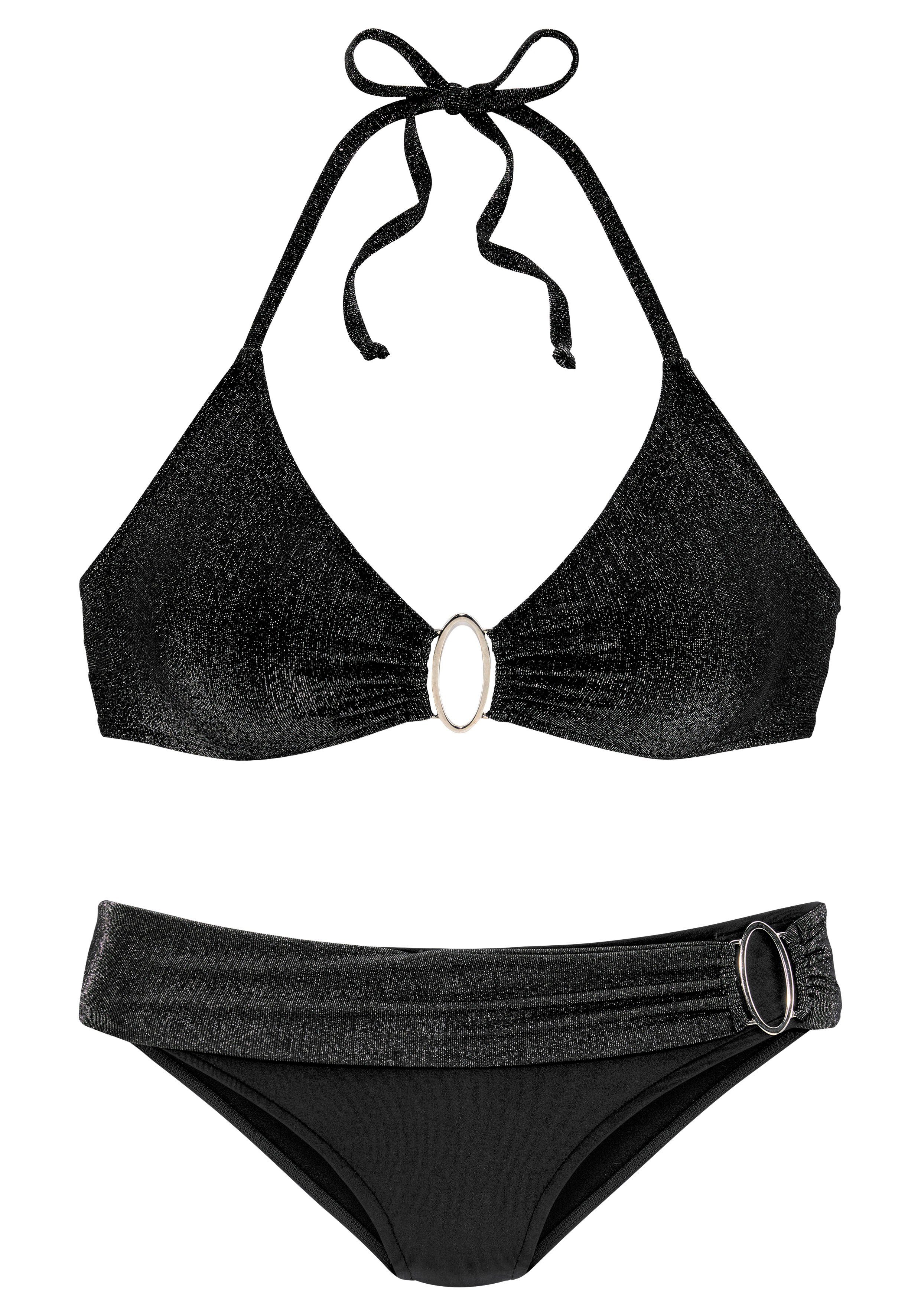 JETTE Triangel-Bikini mit edlen Zierringen günstig online kaufen