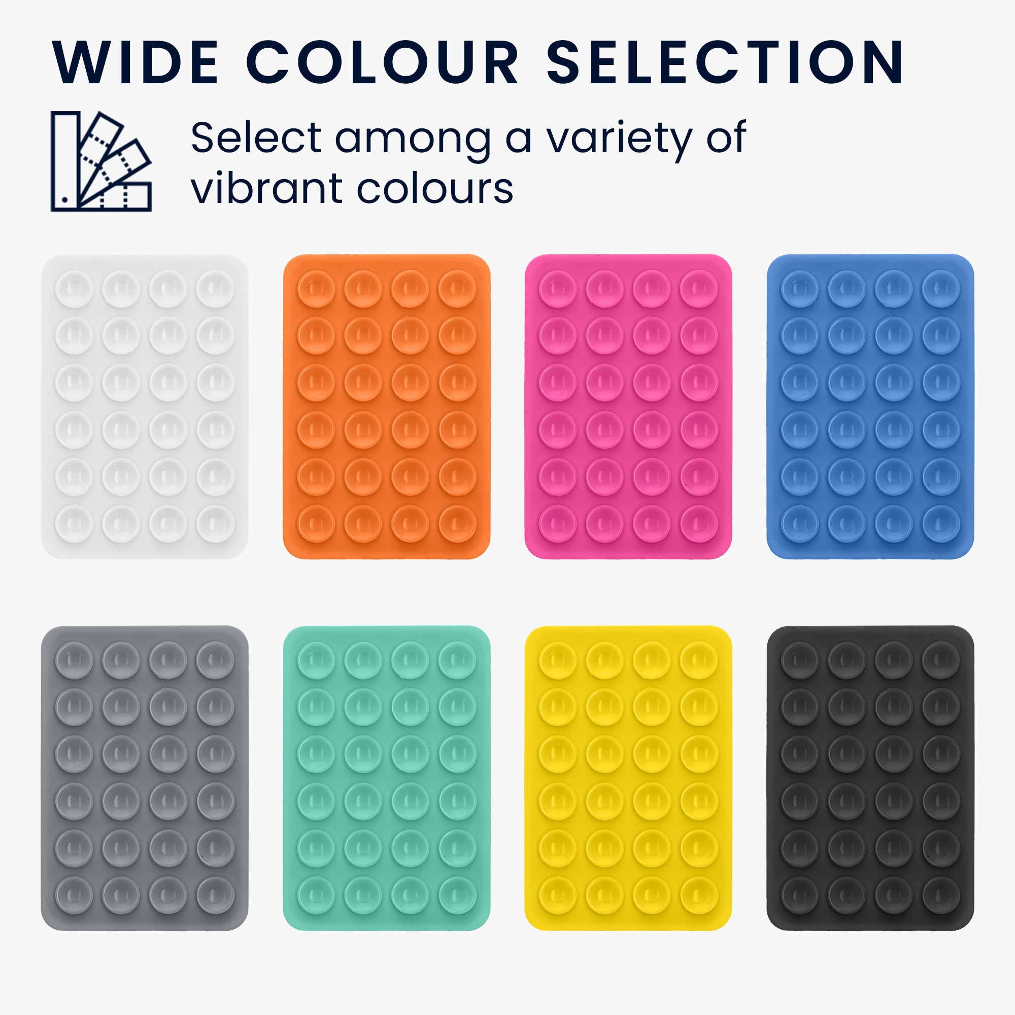 kwmobile Popsockets 2x Silikon Saugnapf Handyhalterung - Handy Halter selbstklebend, (2-tlg., 5,5 x 8cm Universal Halterung für Handyhüllen)