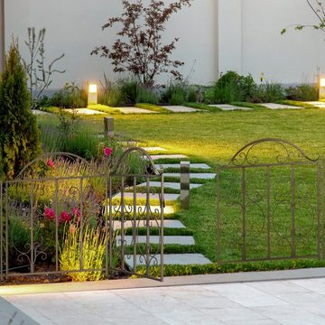 relaxdays Zauneinzeltür 3-teiliges Gartentor bronze