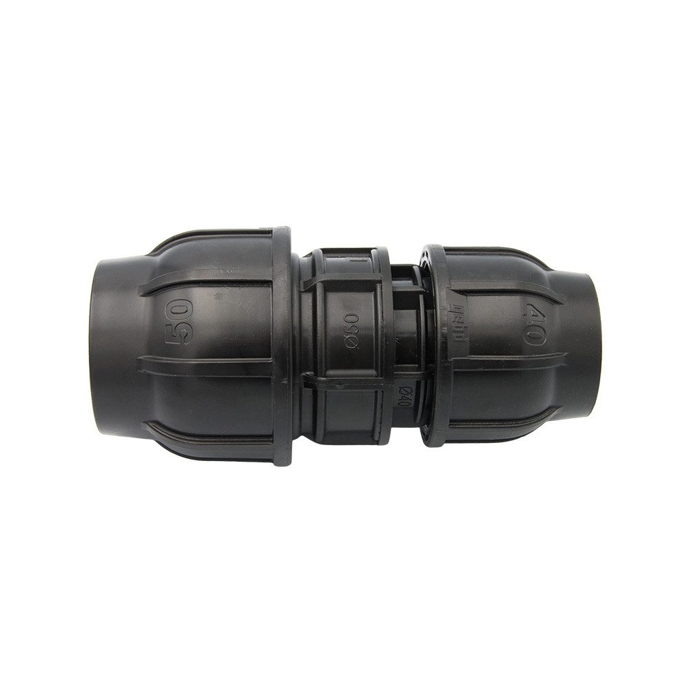 Steckfitting PE Rohr Kupplung 50x40 mm Reduzierung Verjüngung Verschraubung
