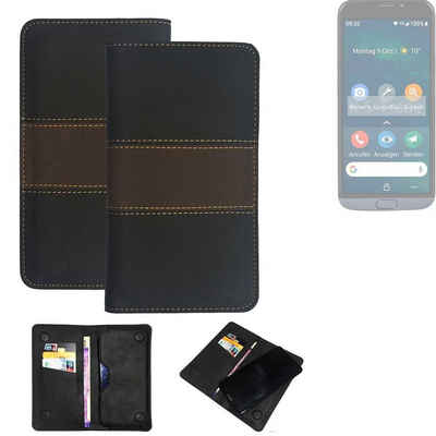 K-S-Trade Handyhülle für Doro 8050, Hülle Handyhülle Schutzhülle Walletcase Bookstyle Tasche Schutz