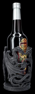 Figuren Shop GmbH Flaschenhalter Flaschenhalter - Gothic Dragon - Flaschen-Halter Dekoration Drache
