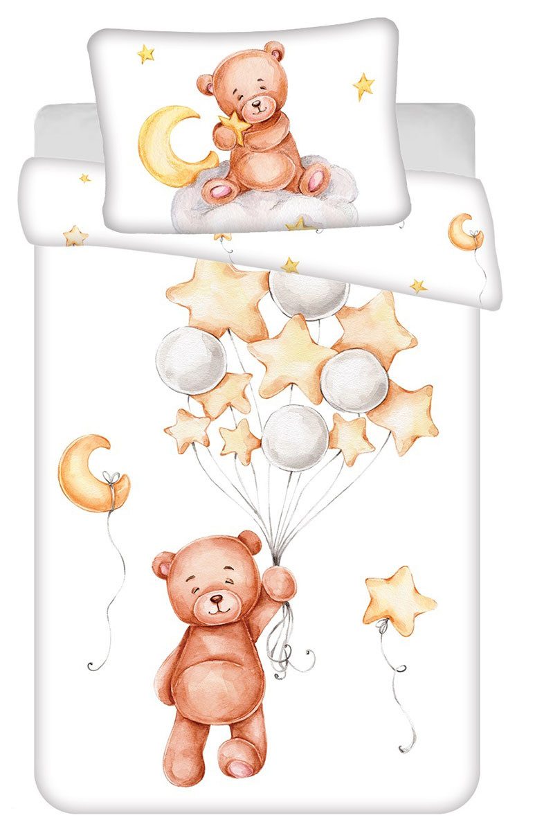 Jerry Fabrics Kinderbettwäsche Teddybär Kinderbettwäsche Luftballons günstig online kaufen