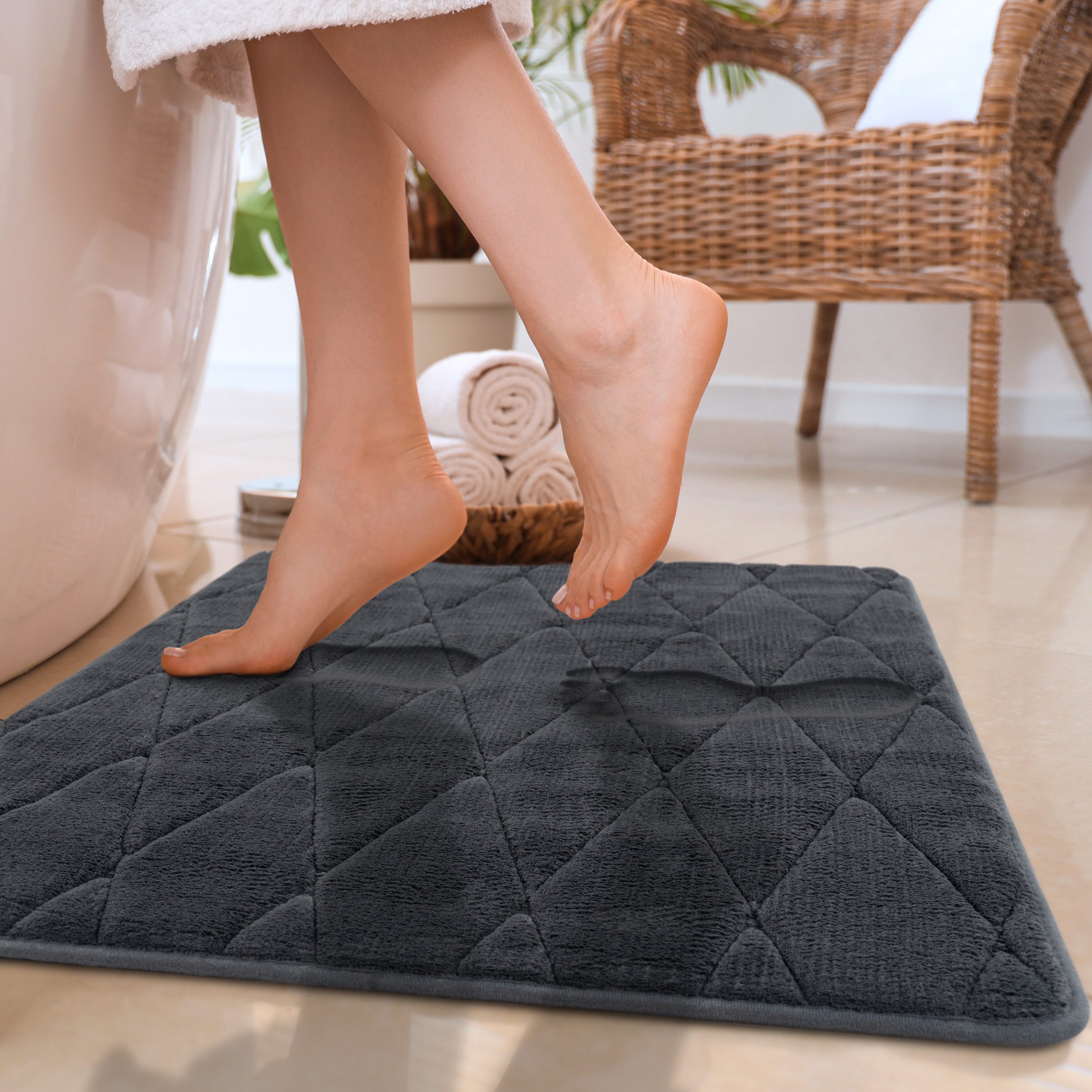 Paco Home Badematte Corby 254, Memory-Schaum Effekt, Höhe 13 mm, rutschhemm günstig online kaufen