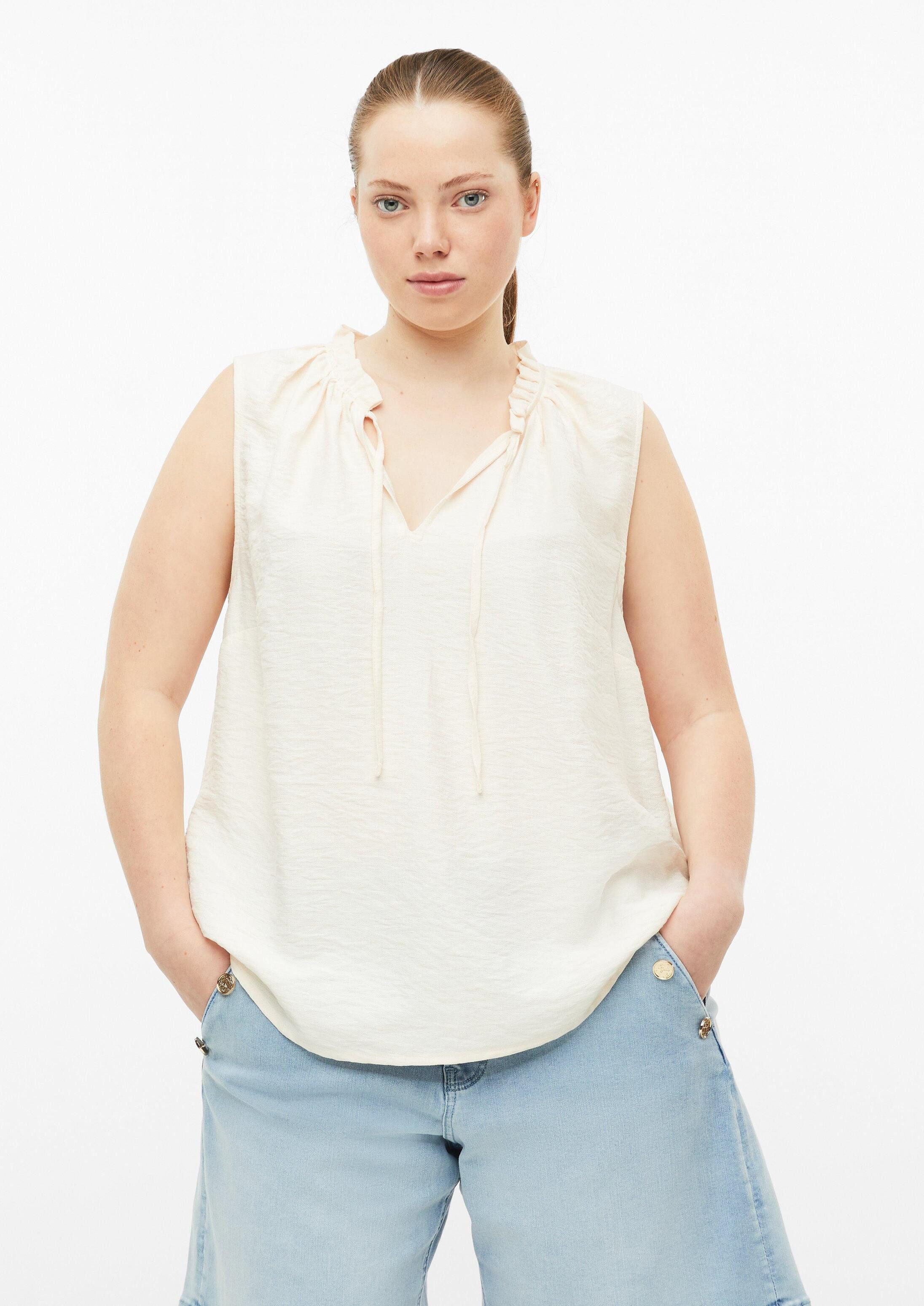 QS Blusentop Bluse Blusentop aus Viskosemix