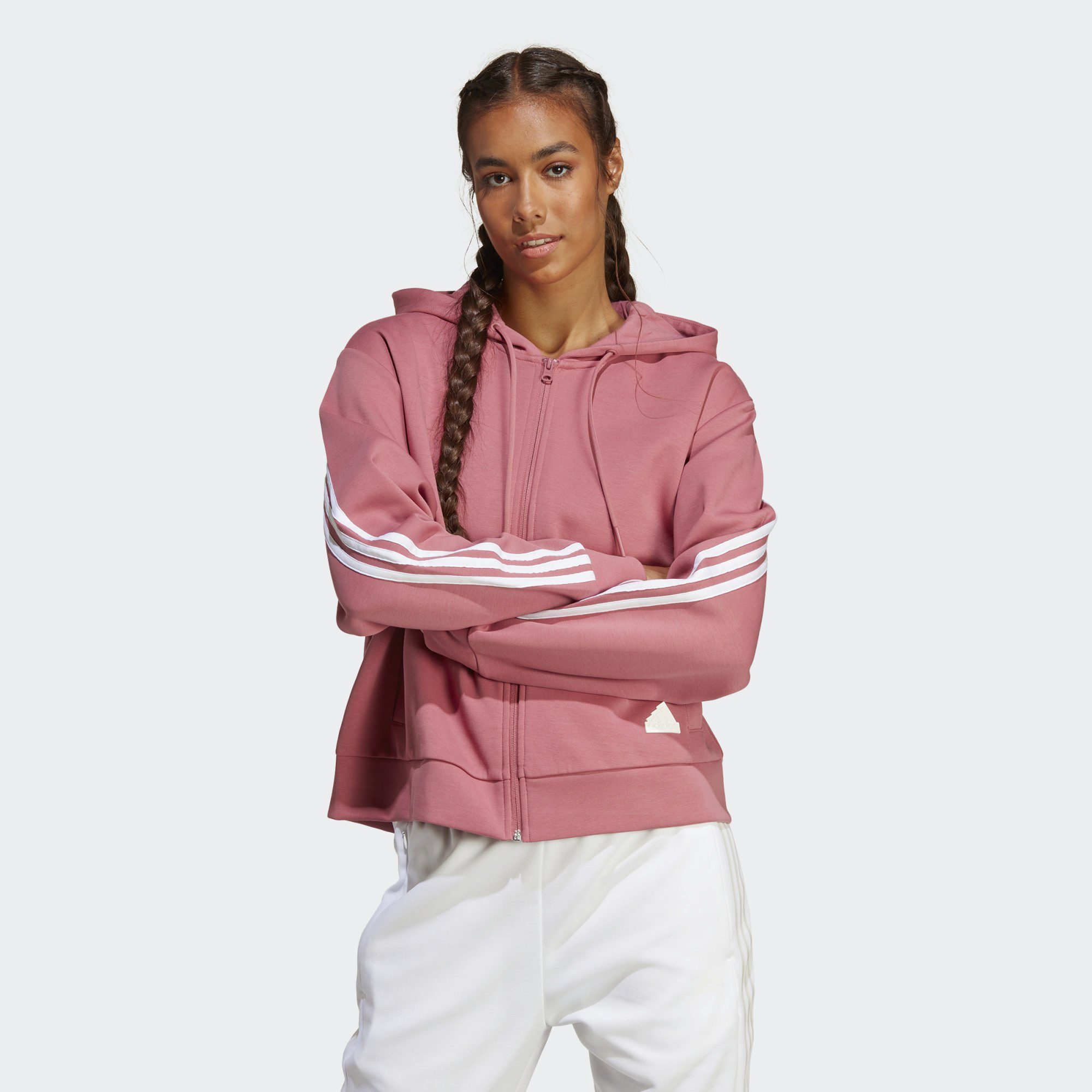 adidas Sportswear Hoodie FUTURE ICONS 3-STREIFEN KAPUZENJACKE Pink Strata